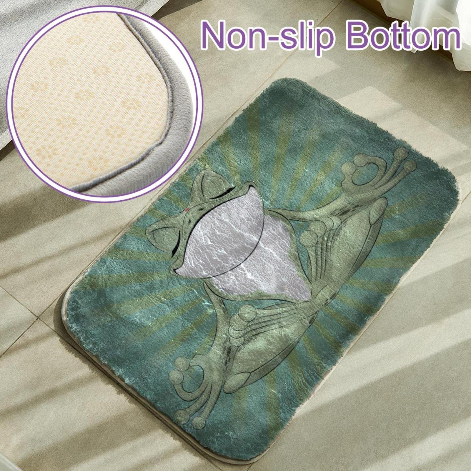 Tapis à poils longs ultra doux en fausse fourrure grenouille yoga léger