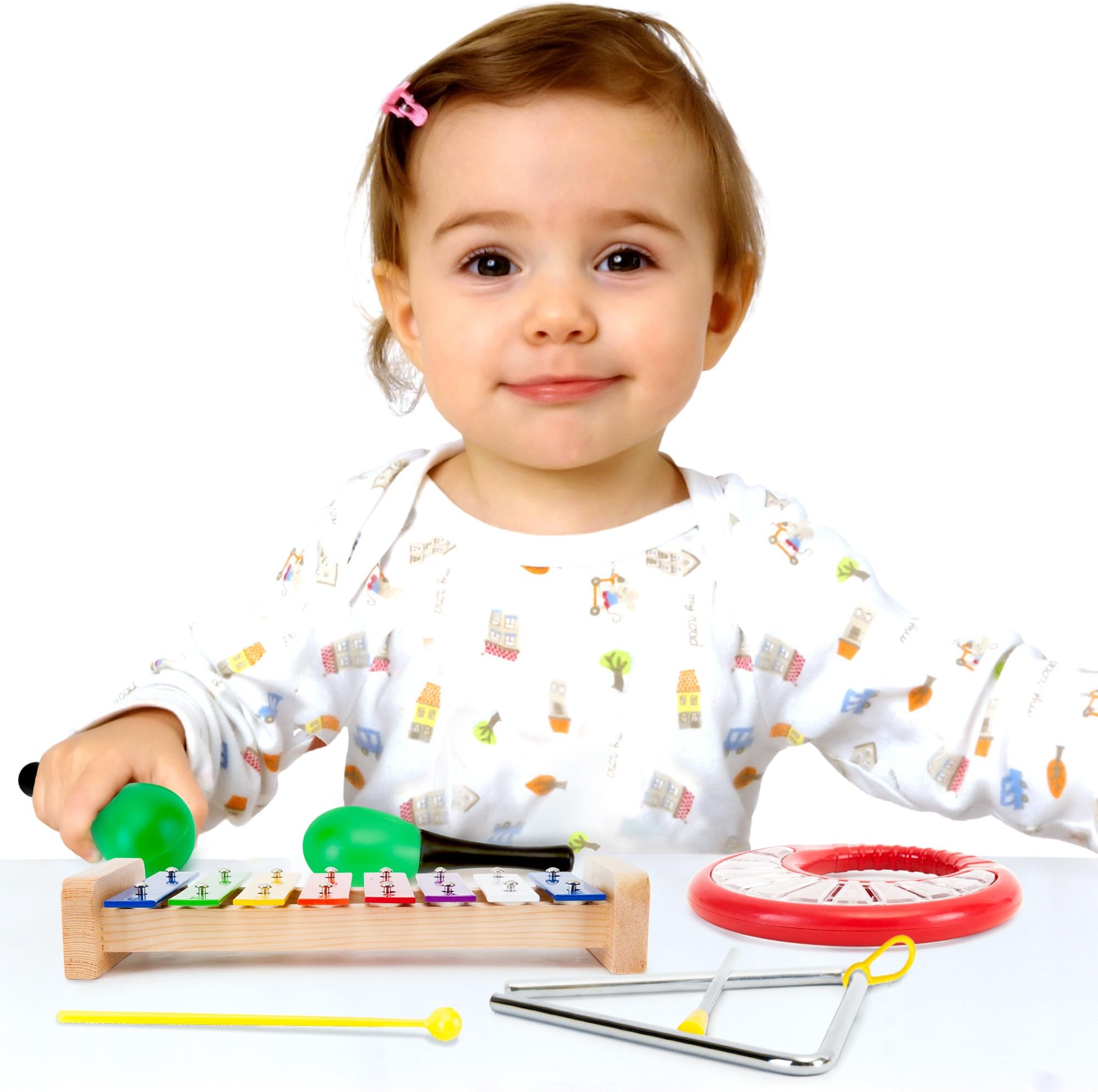 Tulatoo Toddler & Baby Musical Instruments – Fun Toddlers Toys for Parents, Babies and Children – Wooden Xylophone Glockenspiel Toy Percussion Set for Kids of All Ages