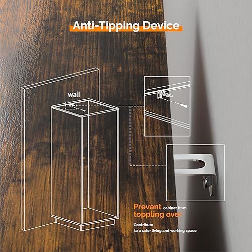Miniatura 77 de VINGLI Archivador de 2 cajones con cerradura, archivadores rodantes para oficina en casa, soporte de impresora pequeño, organizador de archivos