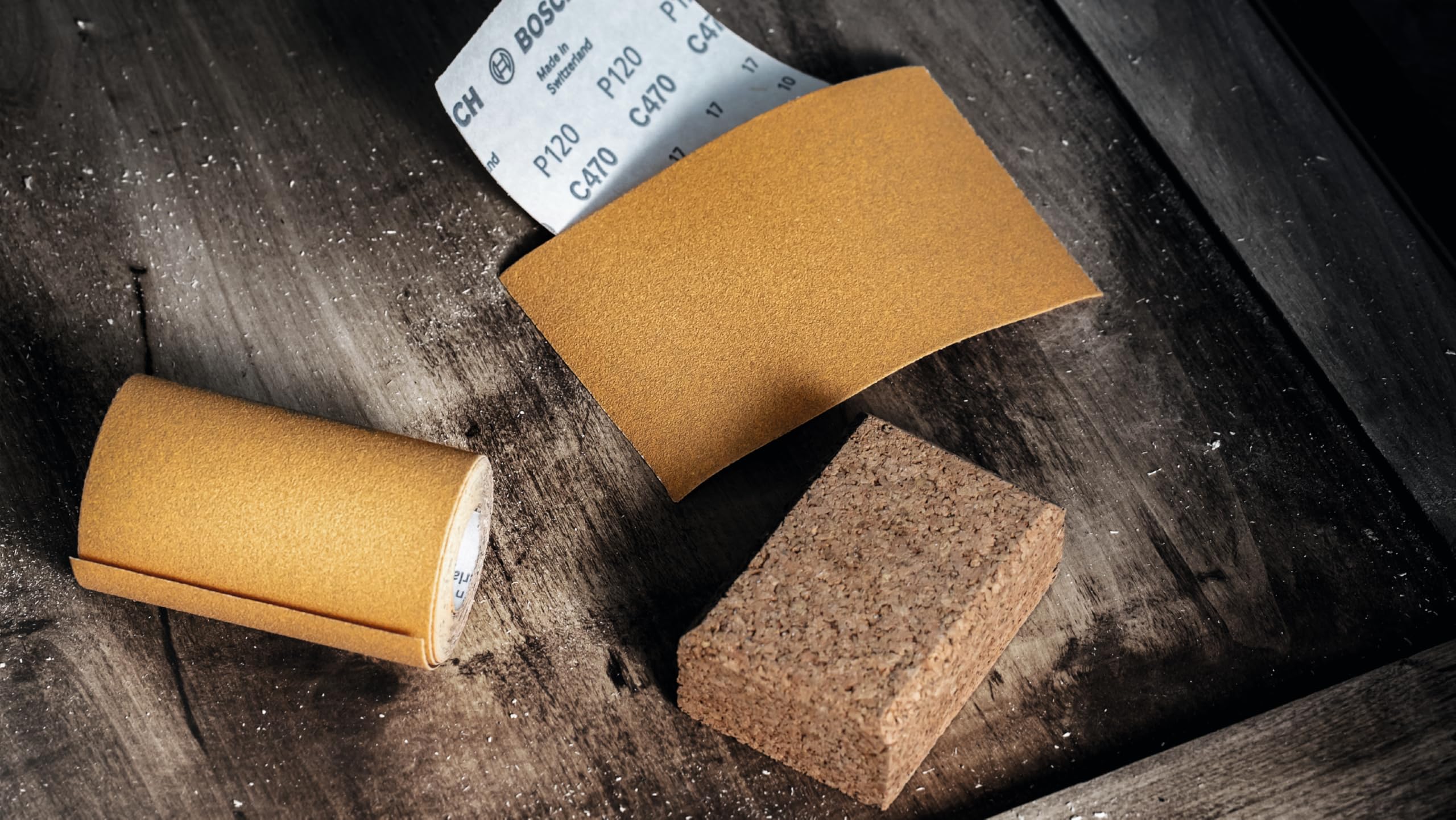 Bosch 1x Rouleaux de feuilles abrasives EXPERT C470 pour un ponçage manuel (pour Peinture sur bois, Bois dur, 93 mm x 50 m, Grain 180, Professional Accessoire Ponçage manuel)