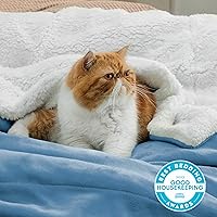 Vista 115 de Bedsure Manta de tamaño King de vellón sherpa para la cama, gruesa y cálida para el invierno, suave y mullida, grande, color lino, 108 x 90 pulgadas