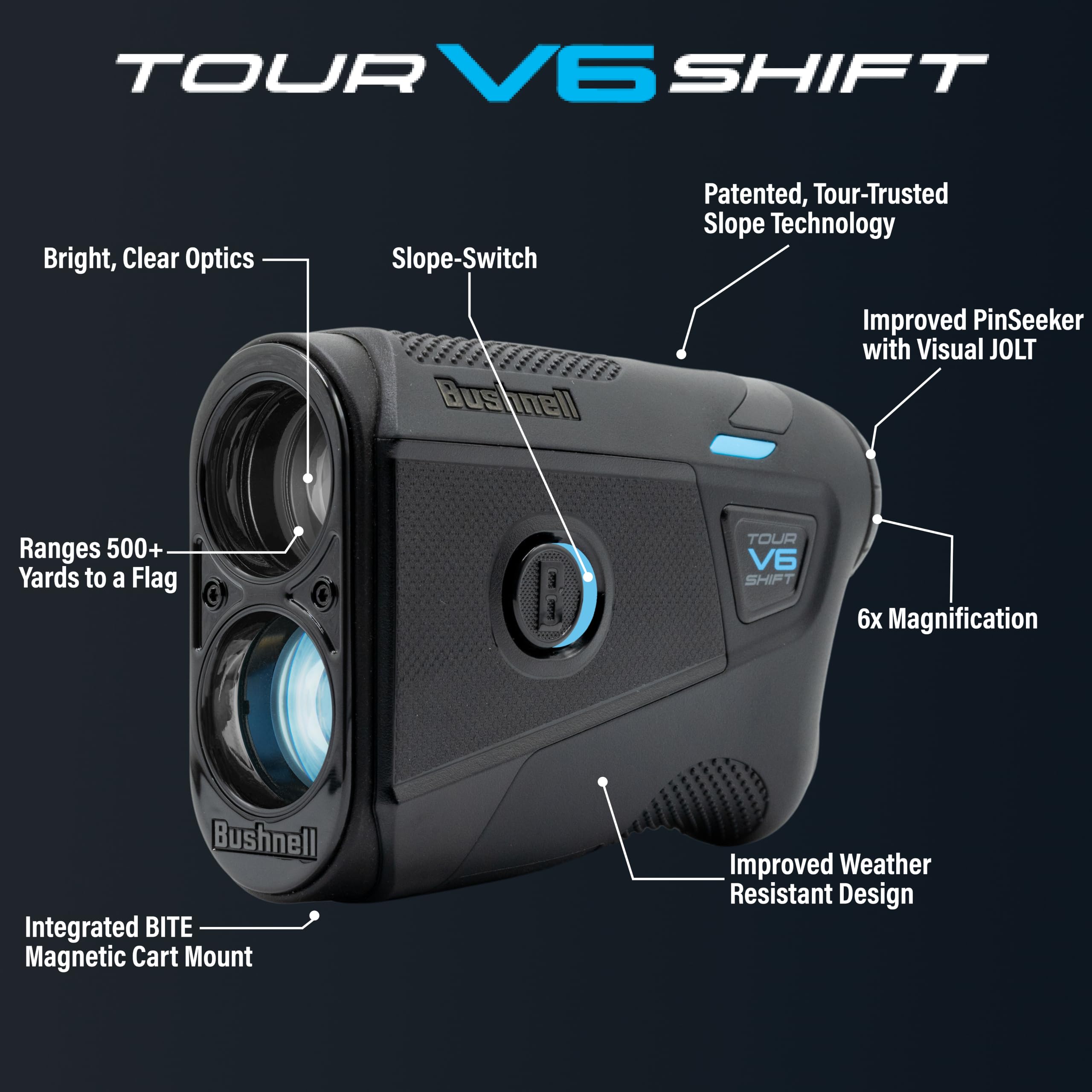 Bushnell Golf Tour V6 Shift Schwarz