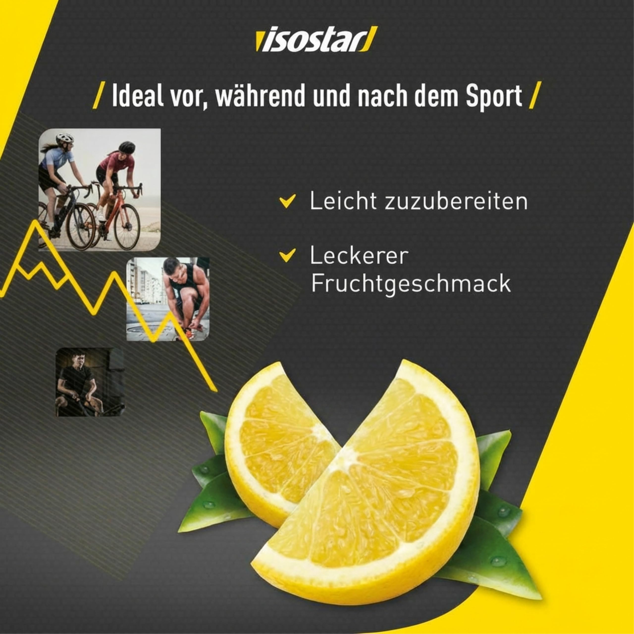 Isostar Hydrate & Perform Powder 3er Bundle - 2x 1,5kg Lemon/Orange/Flasche