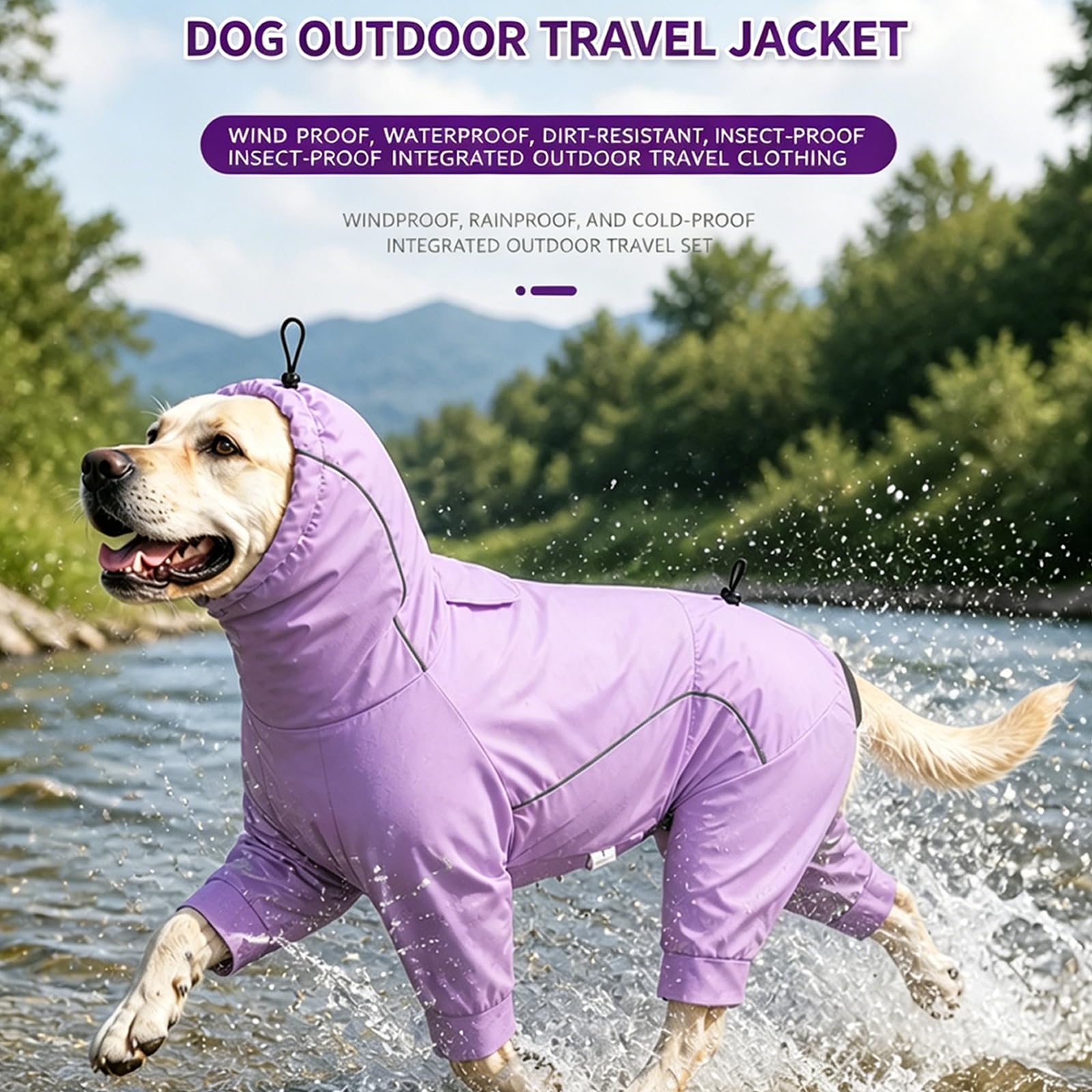 Chaleco Exterior para Perros con tecnología Que Absorbe la Humedad Detalles Reflectantes Ropa antimosquitos para Perros para Paseos nocturnos Seguros Camisa Rapiddry