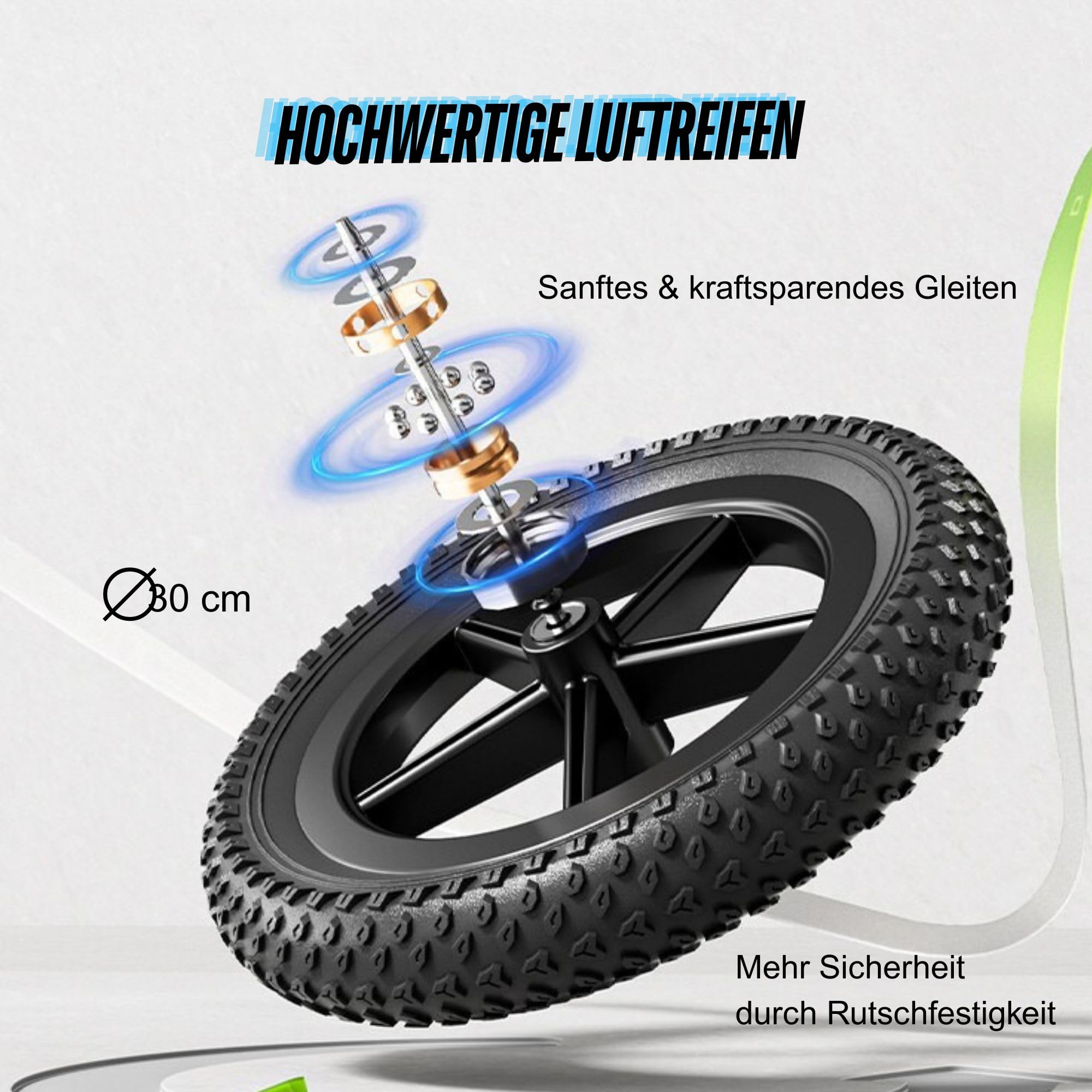 Kinder Laufrad Balance Bike ab 2 Jahren, Rutschfeste Luftreifen 12 Zoll, Komfortables Sitzpolster, RSA-Dämpfungssystem, Abgerundete Fußrasten, Schutzblech, Leicht & Langlebig, Sport Geschenke
