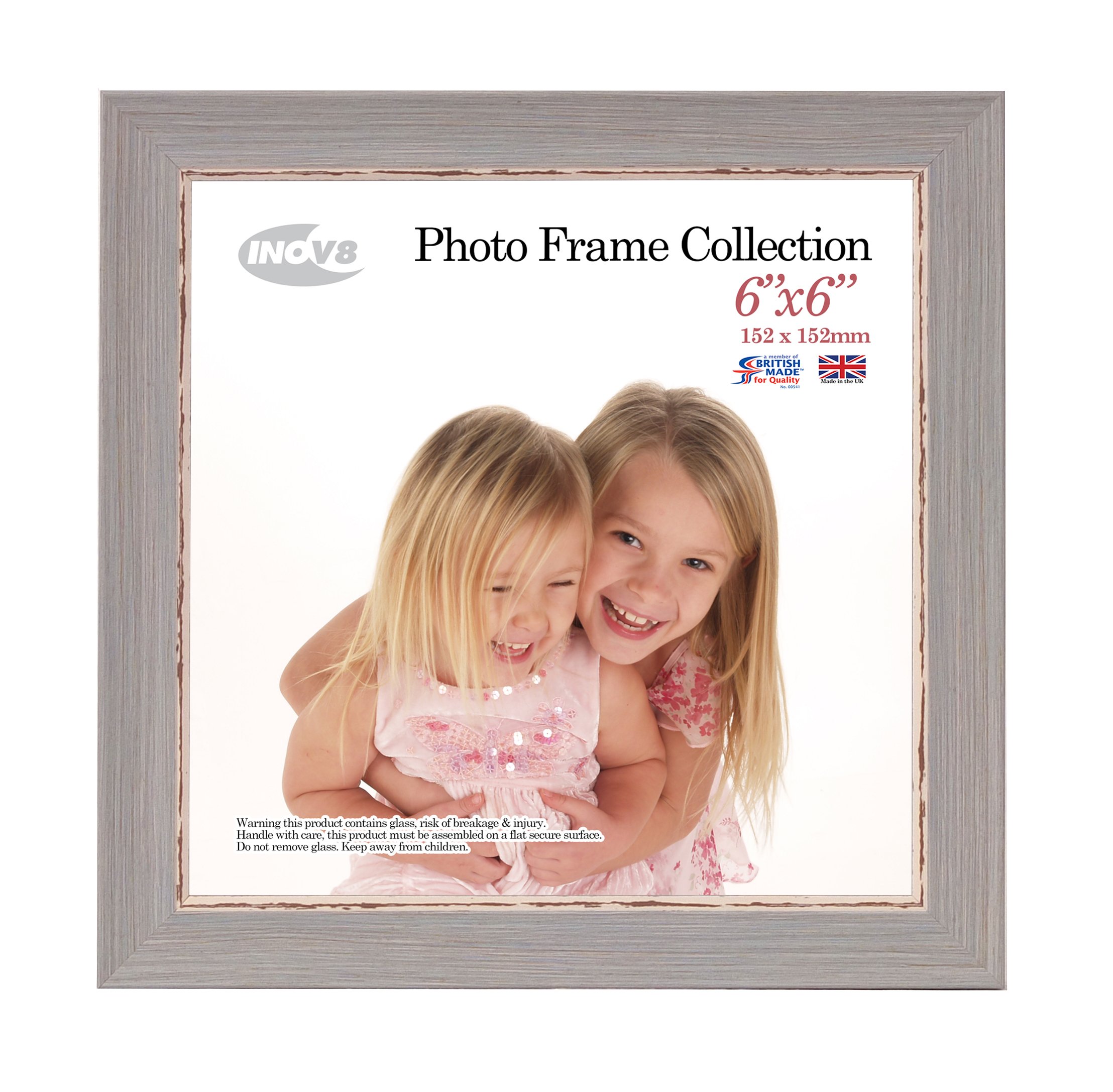 Inov8 6 x 6-Inch Small Photo Frame, Blue Wash