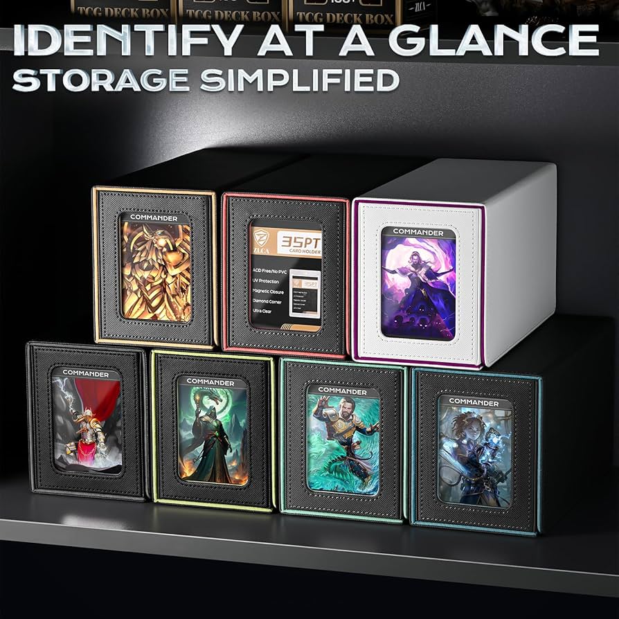 MTG Commander Deck Box with Display Window,Card Deck Box