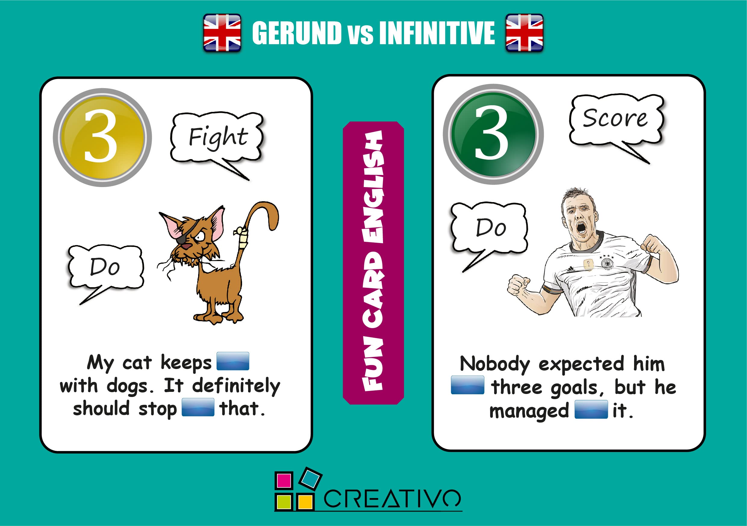 Fun Card English Gerund vs Infinitive KSIĄŻKA