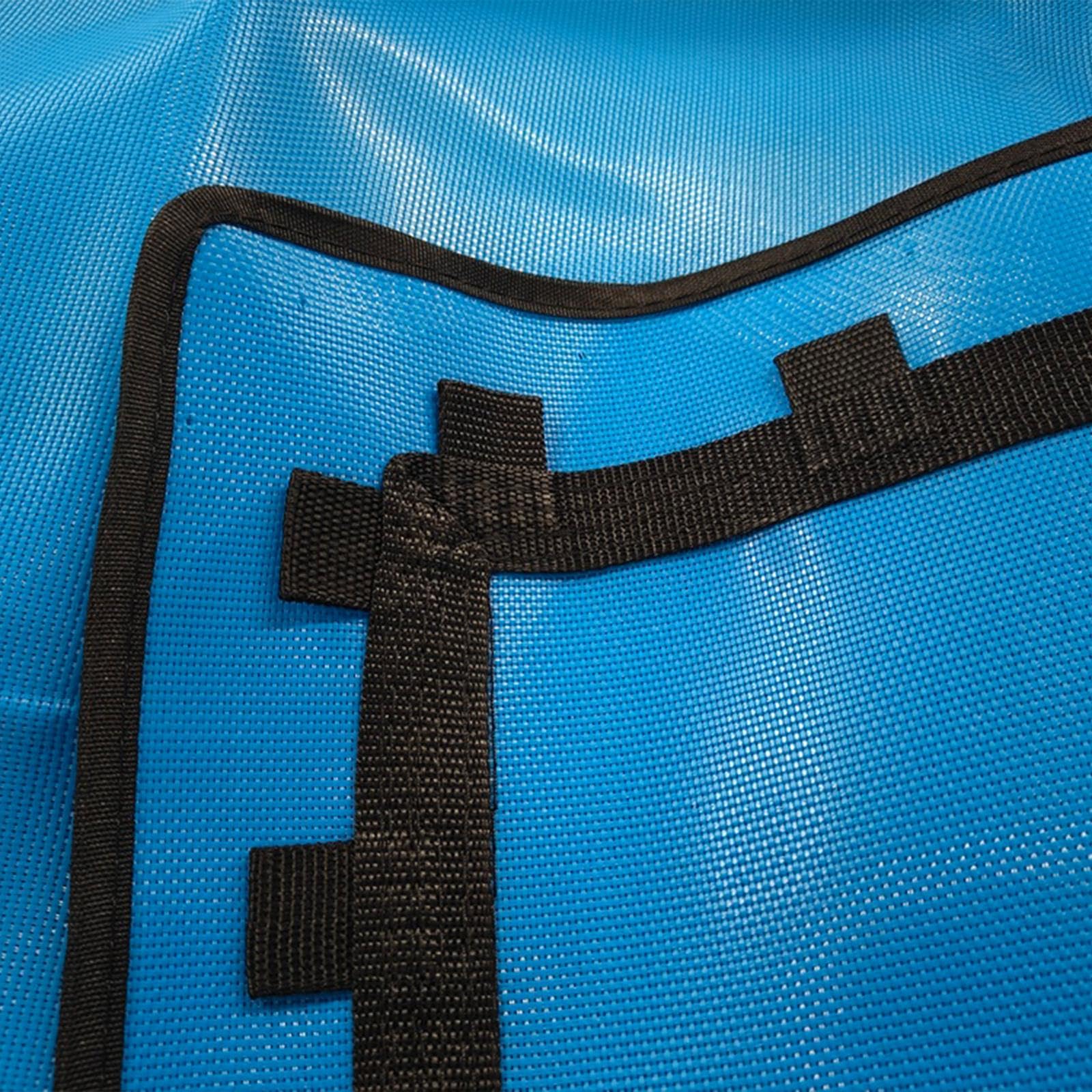 QSTDGVPW Trampoline Replacement Mat Jumping Rebounder Mat with Elastic Rope Cloth Pad for Indoor Backyard Exercise Workout Fitness, Blue