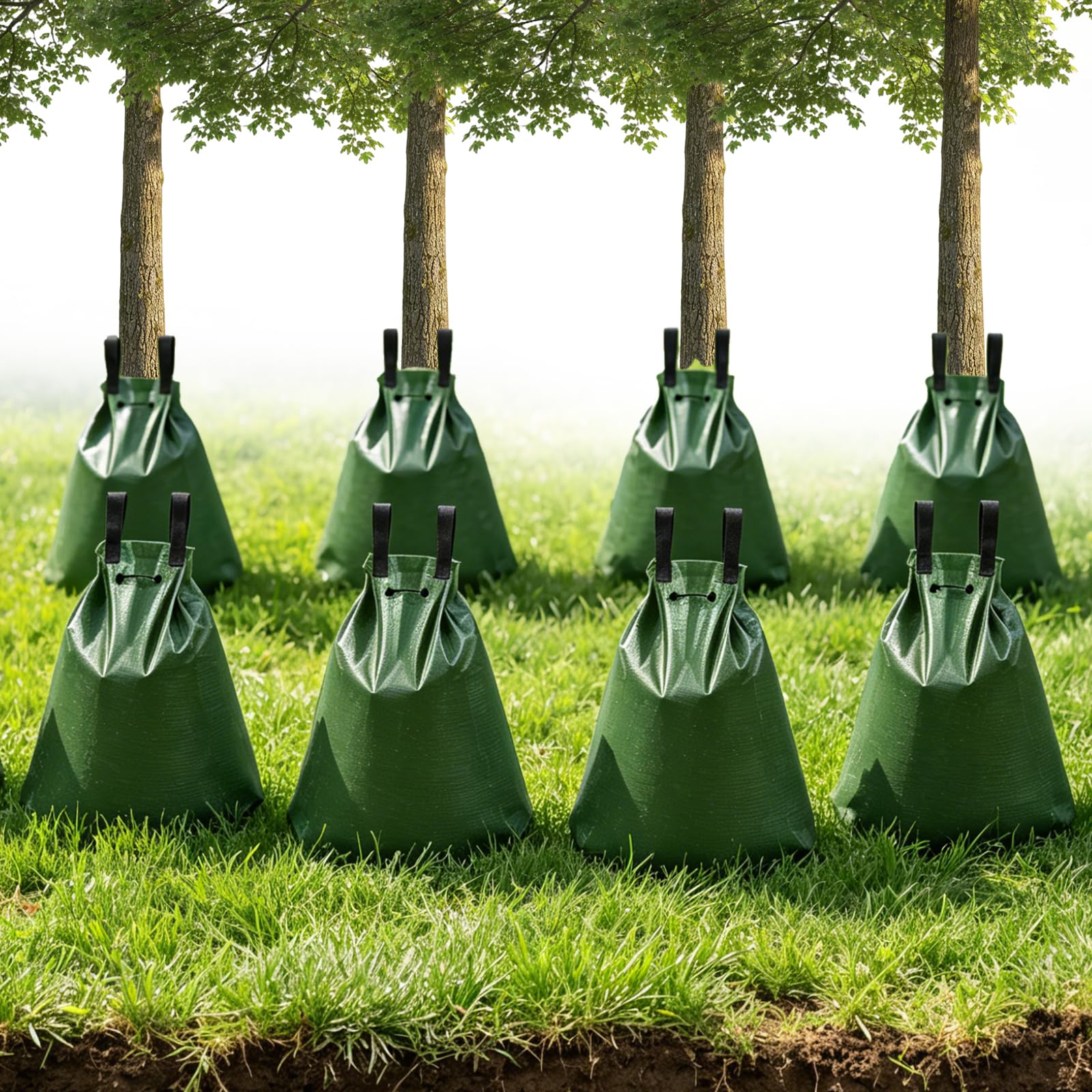 Sacco Per L'Irrigazione Degli Alberi Da 75 L In Pvc, Resistente Ai Raggi Uv, Sacco D'Acqua Con Irrigazione A Goccia, Resistente Per La Cura Degli Alberi All'Aperto (8)