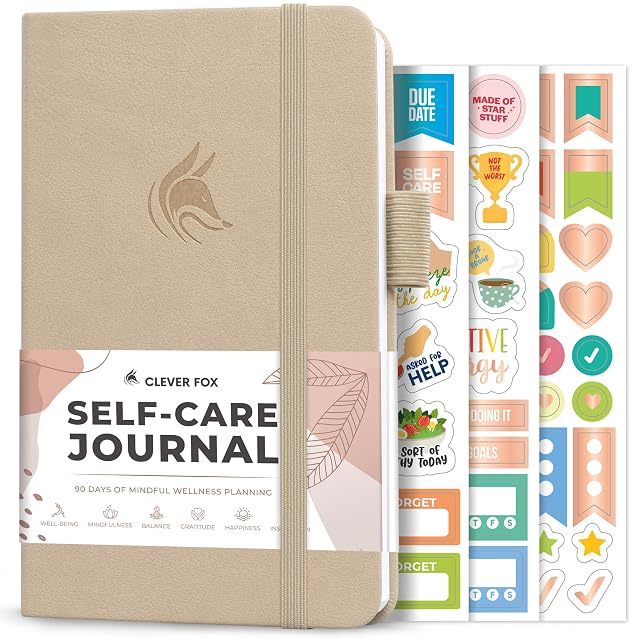 Clever Fox Clever Fox Self-Care Journal for Women, Daily Planner 6.2x3.9 Seashell