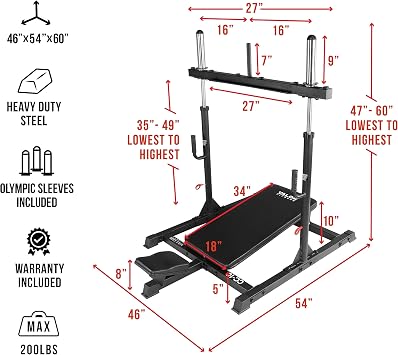 Valor Fitness Vertical Leg Press Machine - Hack Squat Machine - Plate Loaded - Strengthens Tones Glutes Hamstrings Calves - Home Gym Equipment