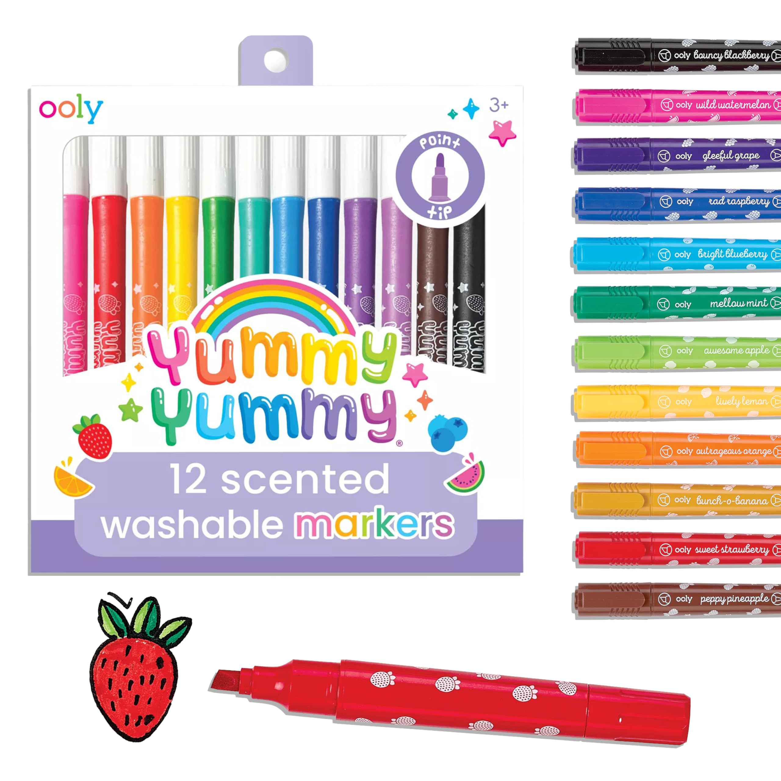 YUMMY Amazon.com: OOLY Yummy Yummy Fruit Scented Markers for Kids, Set