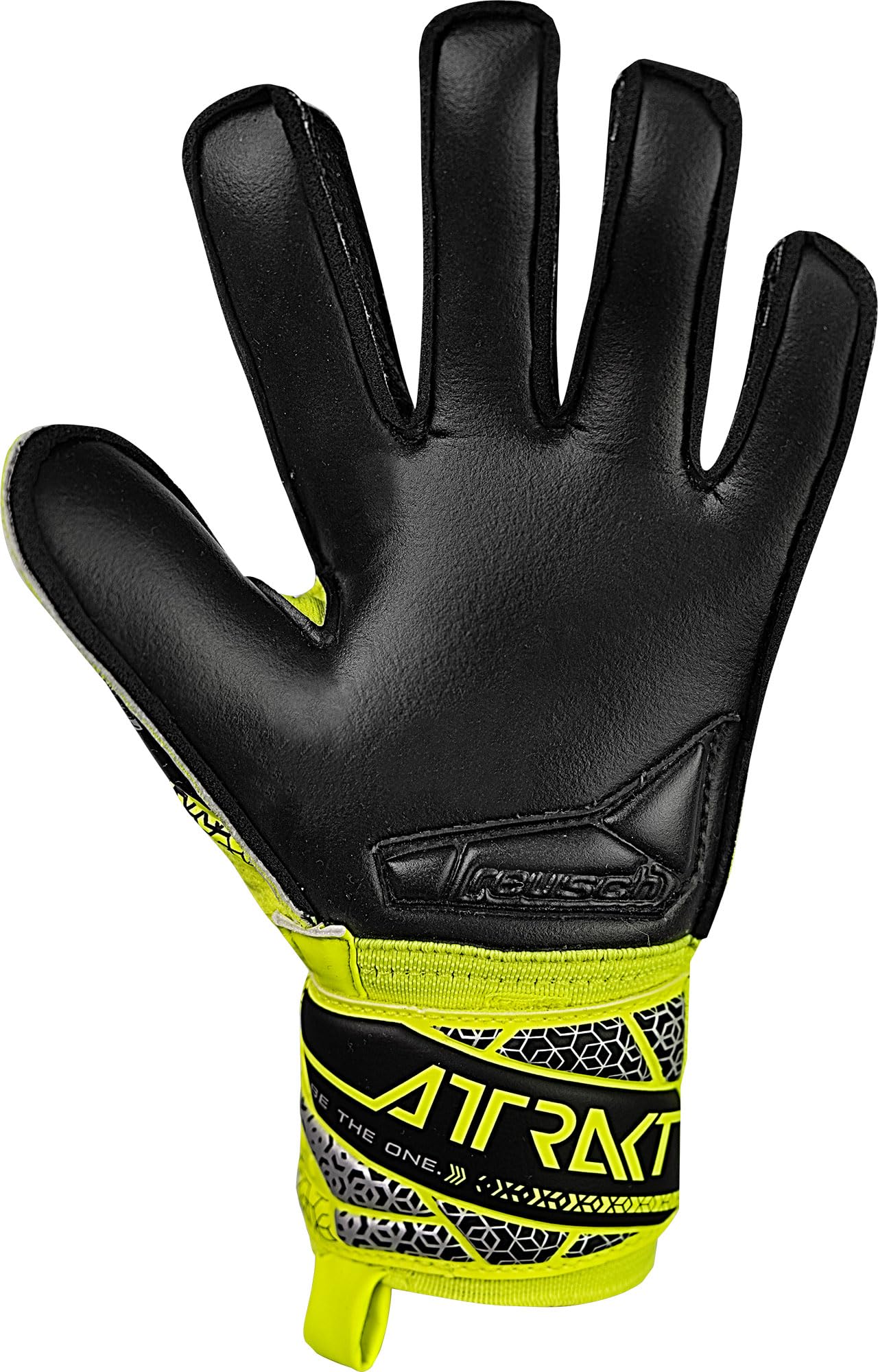 Reusch Torwarthandschuhe Kinder Jugendliche |starker Grip, ergonomische Passform & maximale Stabilität | für Training & Spiel | Naturrasen & Kunstrasen | Größe 3-8 | Attrakt Silver Junior