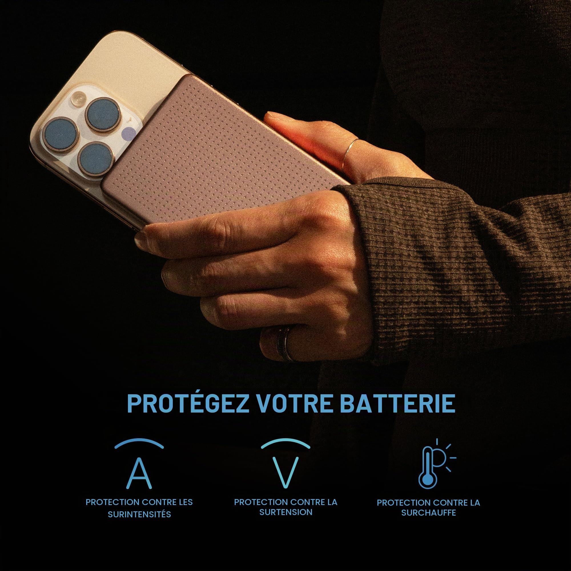 Native Union Active Power Bank | Magnétique 5000 mAh MagSafe 15W – Batterie Externe sans Fil avec Câble USB‑C Inclus – Compatible iPhone Air, 17, 17 Pro, 17 Pro Max, 17e, AirPods Pro 3 (Abricot)