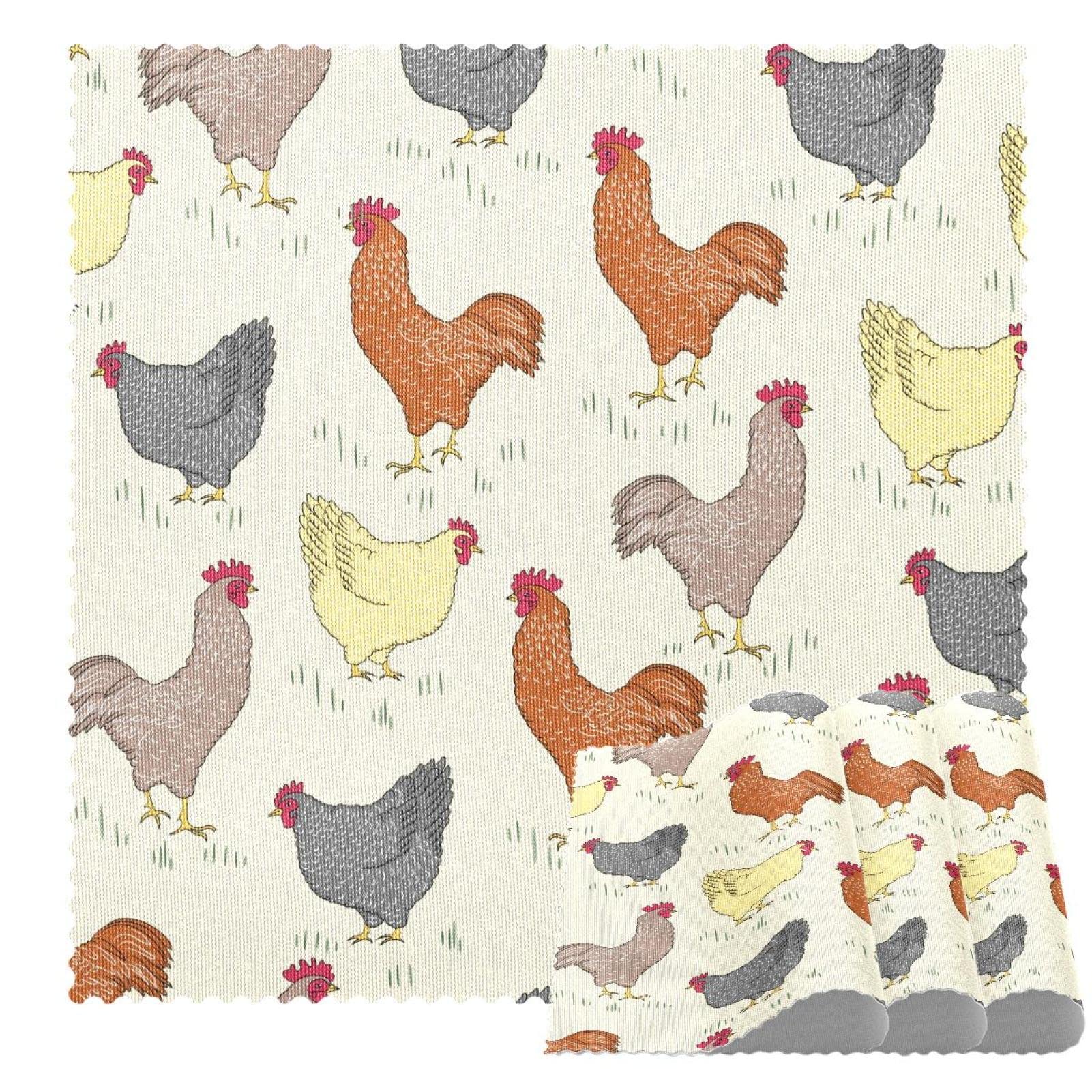 Set de table antidérapant coq jaune clair de 30,5 cm pour salle à manger