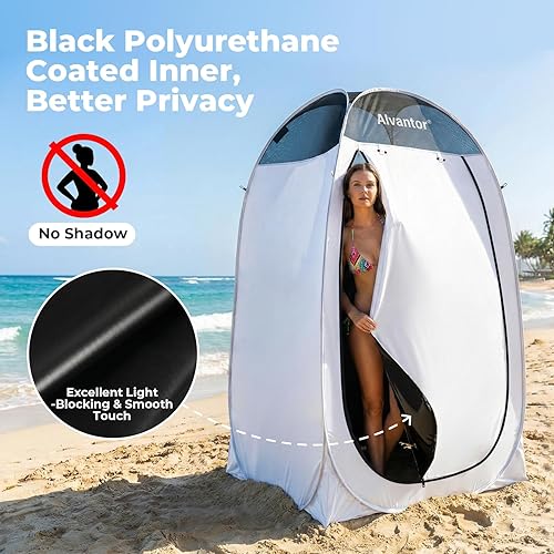 Miniatura 6 de Alvantor Shower Tent Pop Up Changing Room Outdoor Shower Enclosure Pop Up Privacy Shelter Toilet Tent Camping Dressing Portable Shelter Teflon