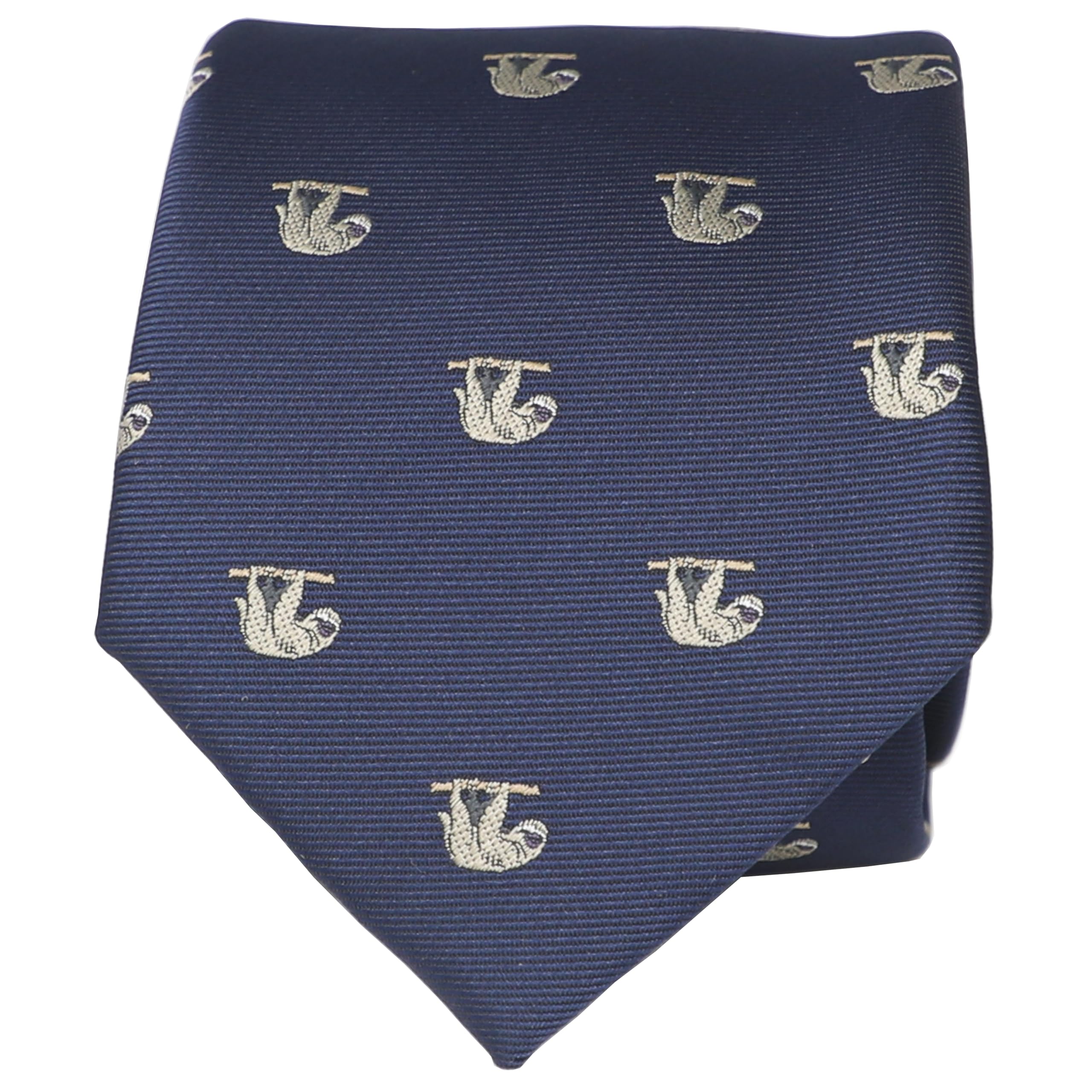MENDEPOT Animal Pattern Necktie With Gift Box Sea Animal Pattern Tie Father's Day Birthday Gift Tie, Sloth, Medium