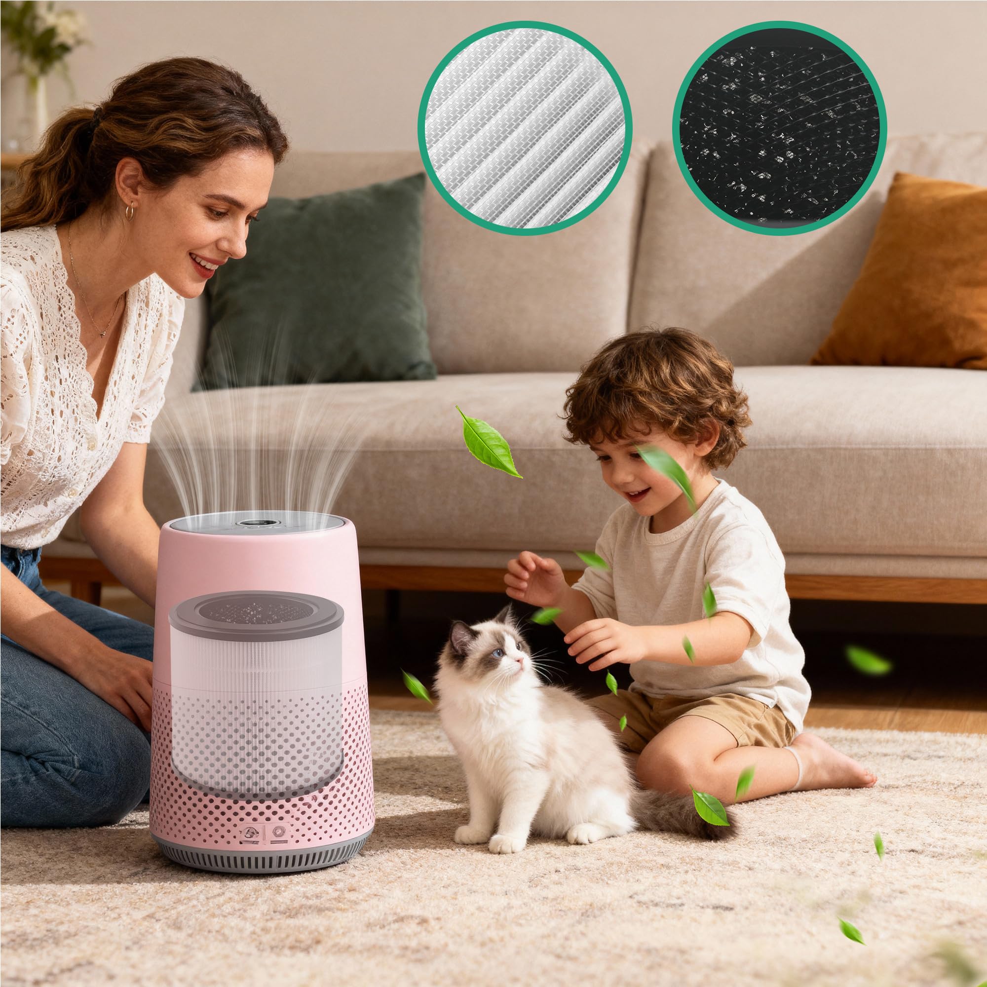 FY0293/30 Replacement Filter for Philips Air Purifier AC0830/10 AC0820/10 AC0820/30 AC0819/10, Alternative to Filters FY0194/30 and FY0293/30 Series 800（2PCS）