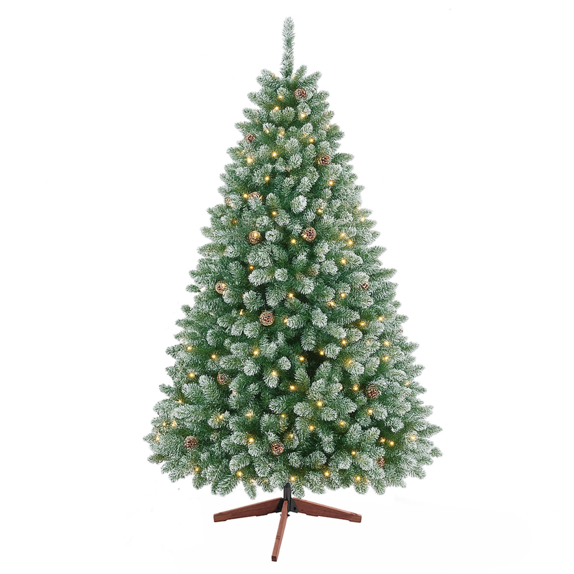 Frankystar Choinka bożonarodzeniowa z diodami LED i szyszkami Ø 125 x 240 cm, 2000 gałązek