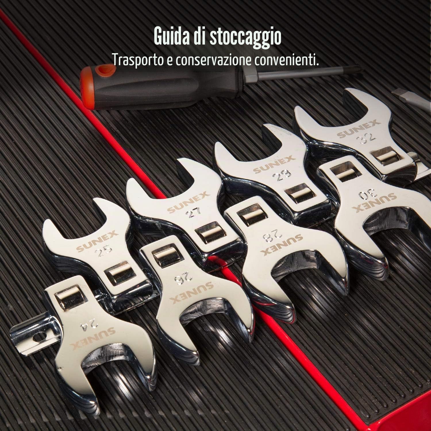 SUNEX TOOLS 9730 - Set di chiavi a brugola con attacco da 1/2", misure 24-32, 8 pezzi