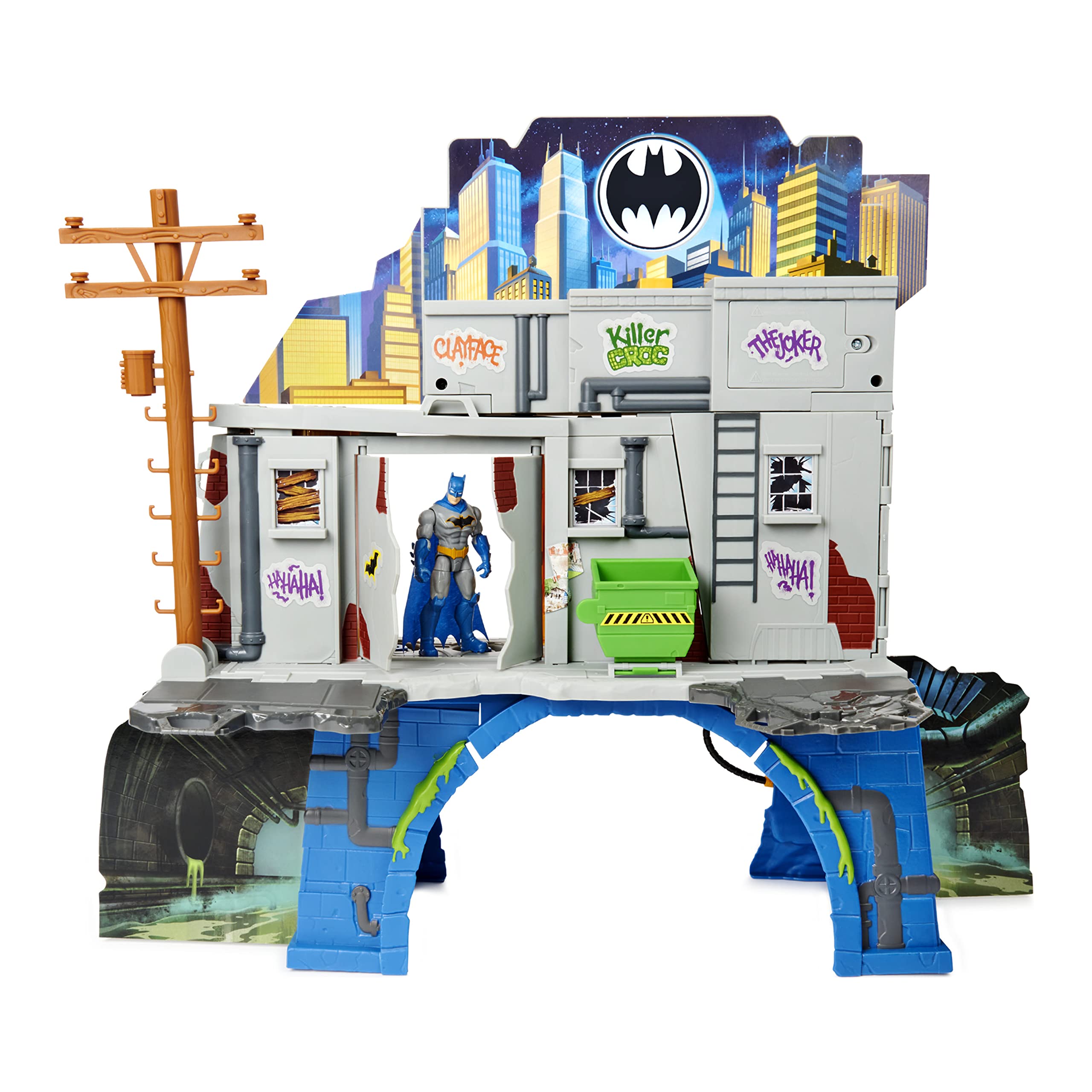 Dc Comics The Caped Crusader Batman 3 w 1 Zestaw z Figurkami Do Zabawy, Wielokolorowy, 10 cm, 6058292