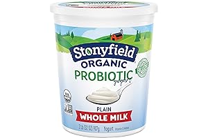 Stonyfield Organic Whole Milk Plain Yogurt for Immunity and Digestive Well-being, 32 oz