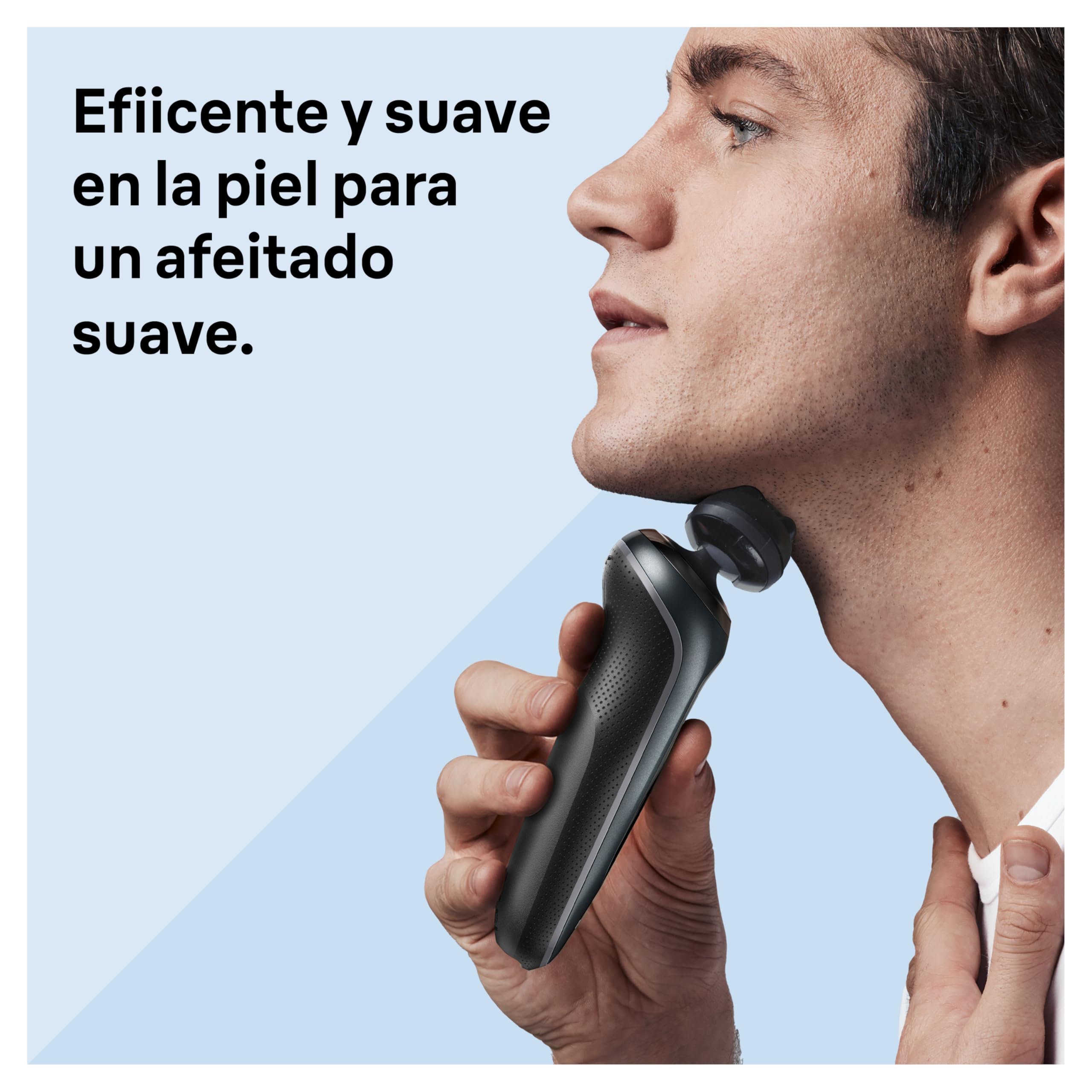 Braun Series 6 Afeitadora Eléctrica Hombre, Máquina de Afeitar Barba con Recortadora De Precisión, Uso En Seco y En Mojado, Recargable, Inalámbrica, 50 Min De Autonomía, 61-N1200s, Gris