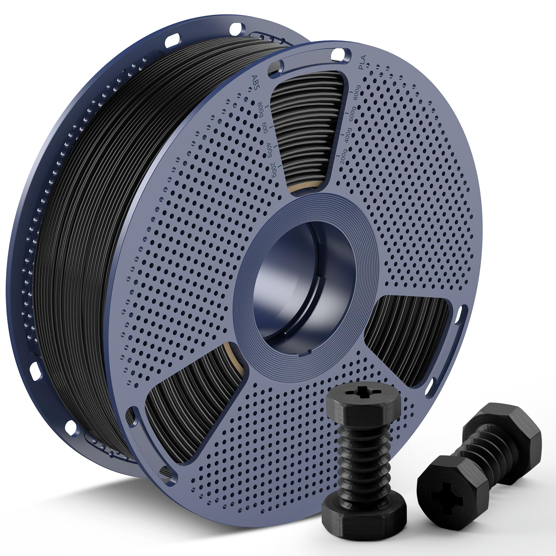 SUNLU High Speed ABS Filament, Rapid 350mm/s 3D Drucker Filament 1.75mm, Hitzebeständigkeit, Hervorragende Zähigkeit, Schnelles Drucken, Kompatibel mit 99% FDM-3D-Druckern, 1KG Spool.(Schwarz)