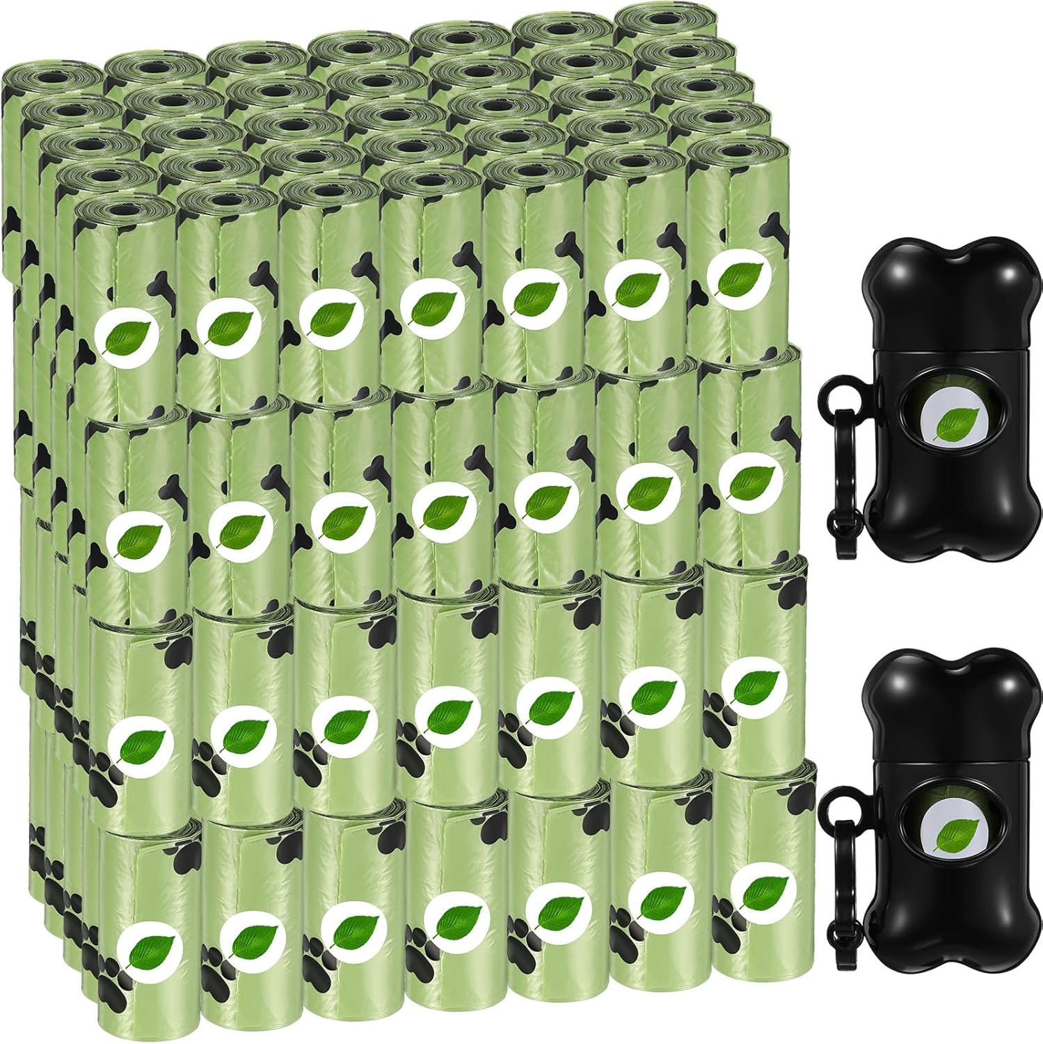 Ctosree 2100 Pcs Poop Bags for Dogs with 2 Dispenser Dog Poop Bags Refill Rolls 2 Styles Scented PET Waste Bags for Walk Outdoor Leak Proof and Tear Resistant