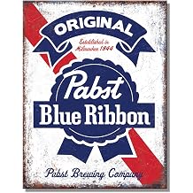 Pabst Blue Ribbon Original Tin Sign 10.75" x 8.25"