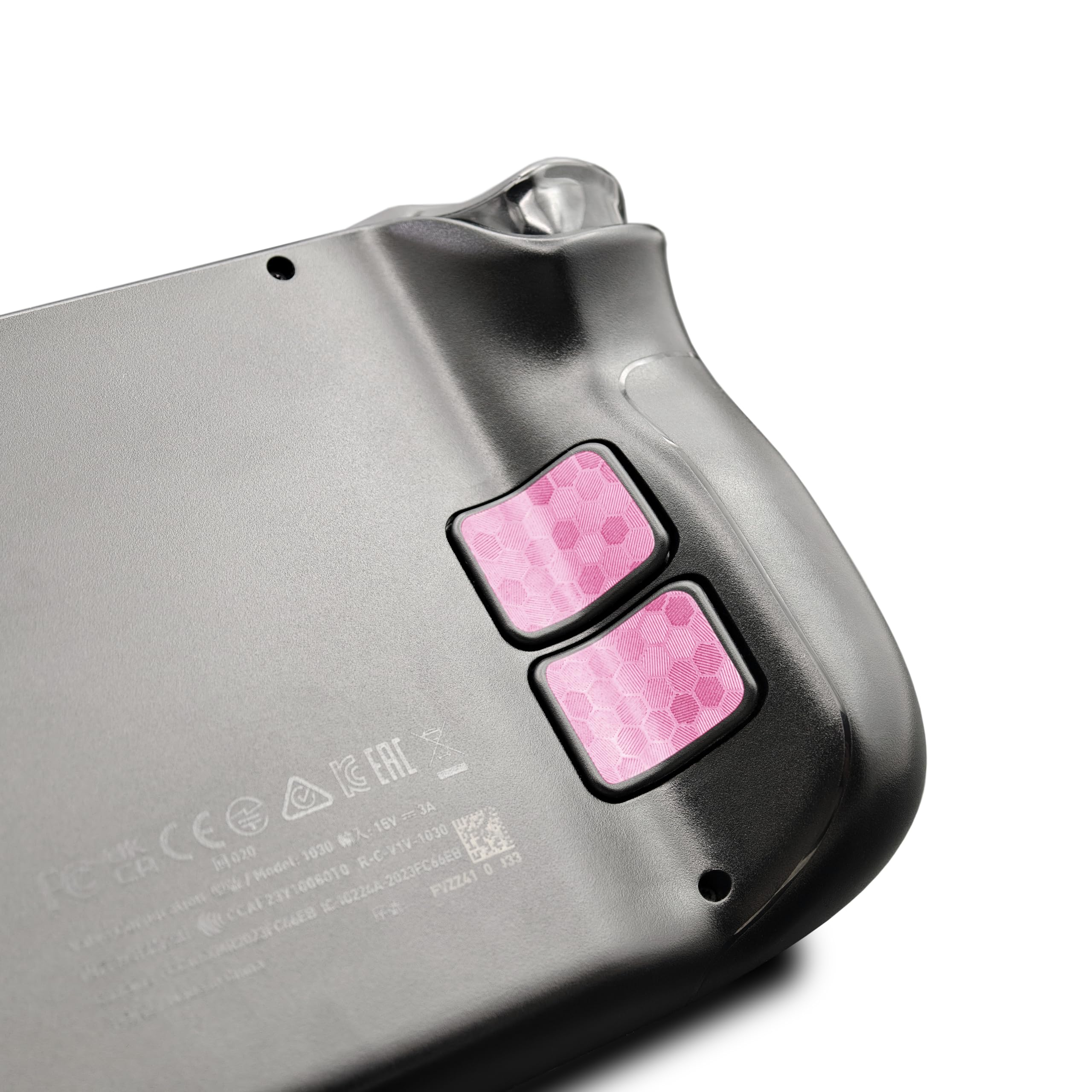 Protección táctil Etiquetas Steam Deck, almohadilla táctil y botón trasero para proteger la Pegatinas de textura de la piel de la steamdeck Touchpad Luck&Link (Touchpad+4 teclas, Panal de abejas-Rosa)