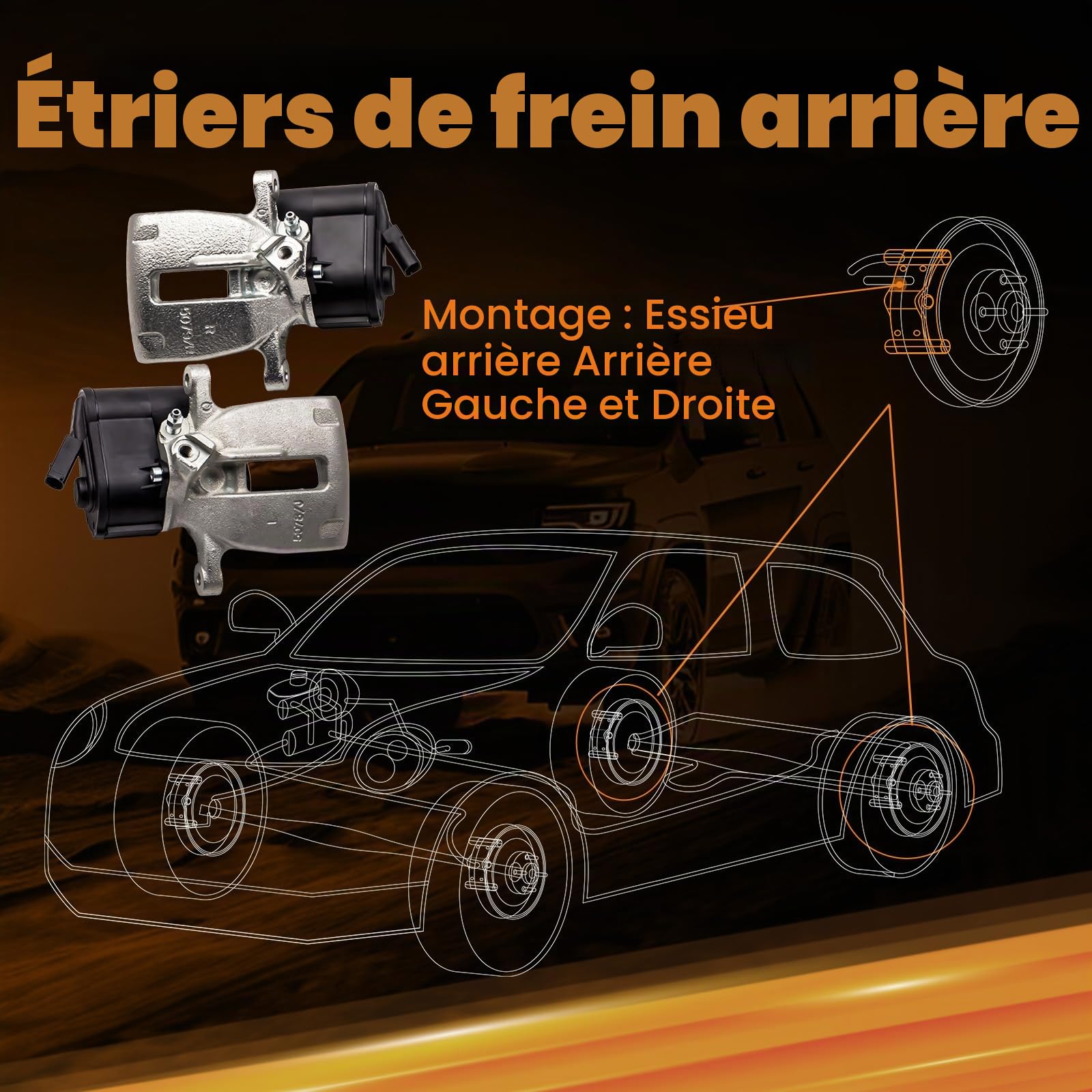 maXpeedingrods 2x étriers de frein arrière pour Passat 3C B6 CC 357