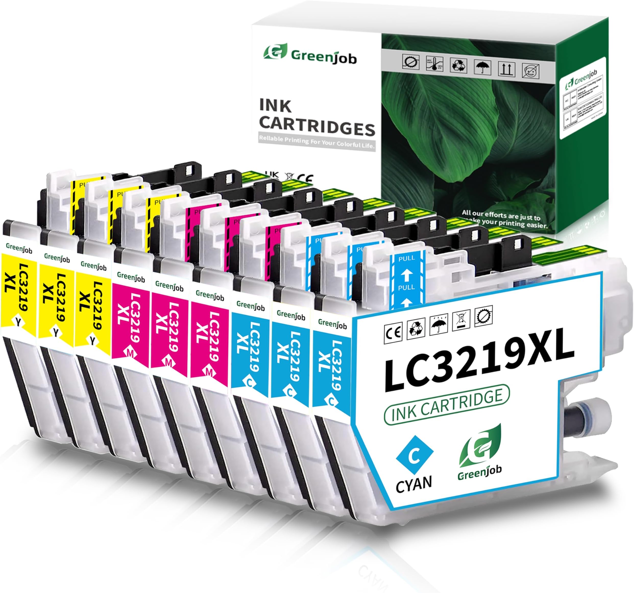 Greenjob LC3219XL Ink Cartridges Brother Multipack Repalcement for Brother LC3219XL LC3217 Compatible for MFC-J6930DW MFC-J5335DW MFC-J6530DW MFC-J5330DW MFC-J5730DW MFC-J6935DW MFC-J5930DW (9 Pack)