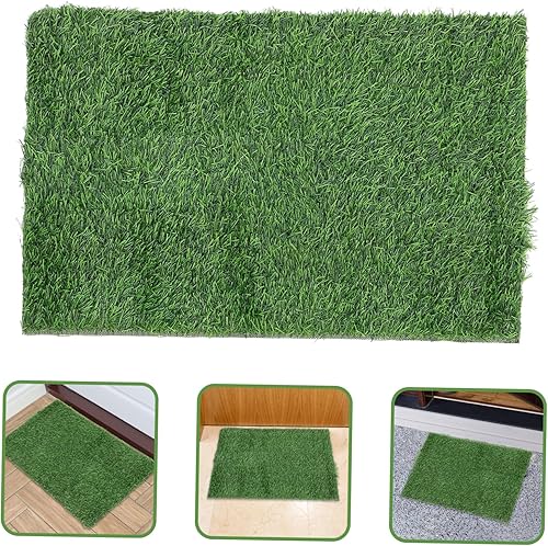Miniatura 7 de Happyyami 5 piezas de alfombra de entrada, alfombra de bienvenida de césped al aire libre, Gazon, acuario, césped artificial, felpudo para puerta de