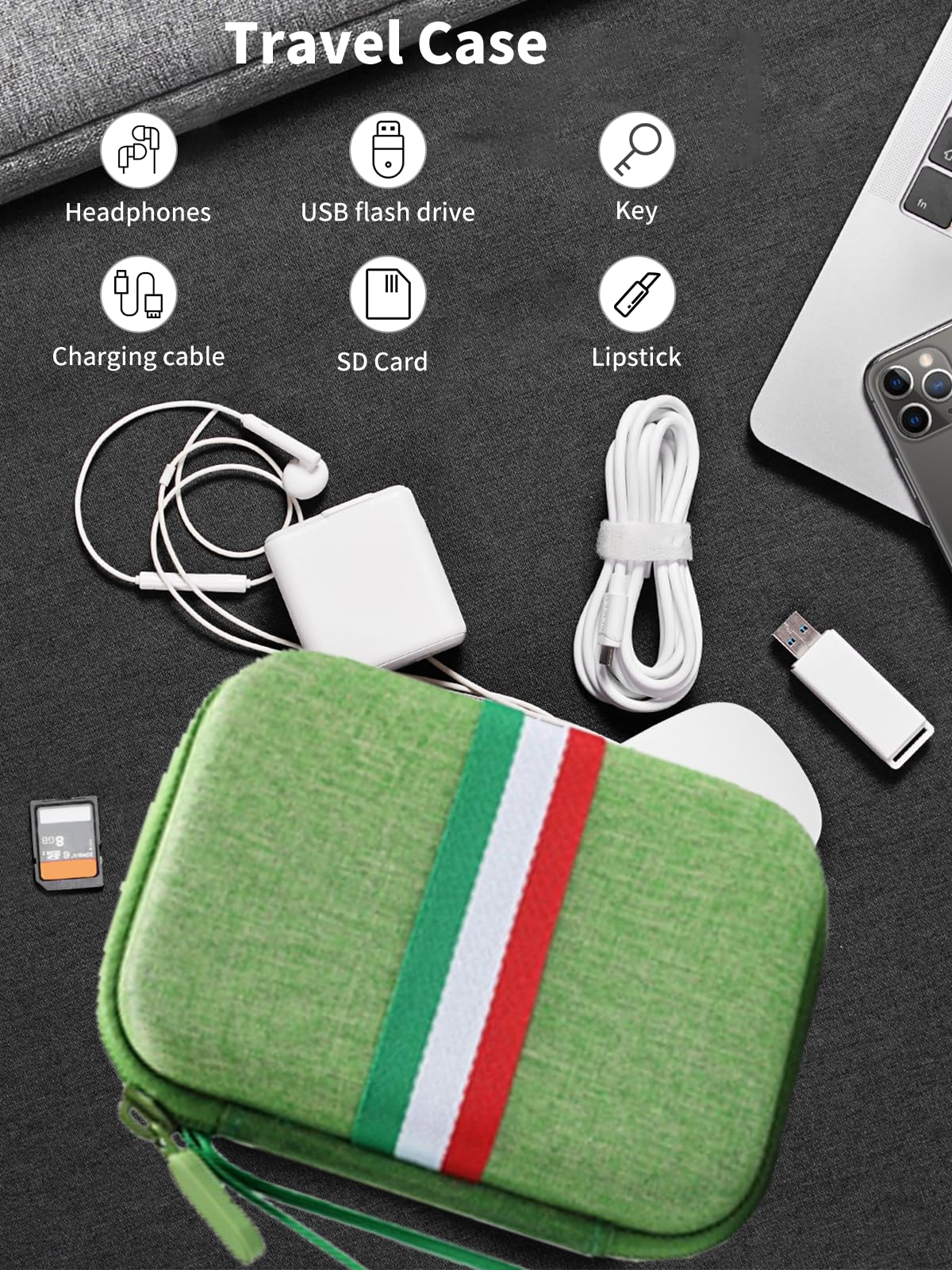 NOUKAJU Case for Trimui Brick Handheld Game Console, Game Console Protective Case,Drop-Proof,Scratch-Proof,Shock-Proof,Dust-Proof,Carrying Case for Trimui Brick Game Console(Green)