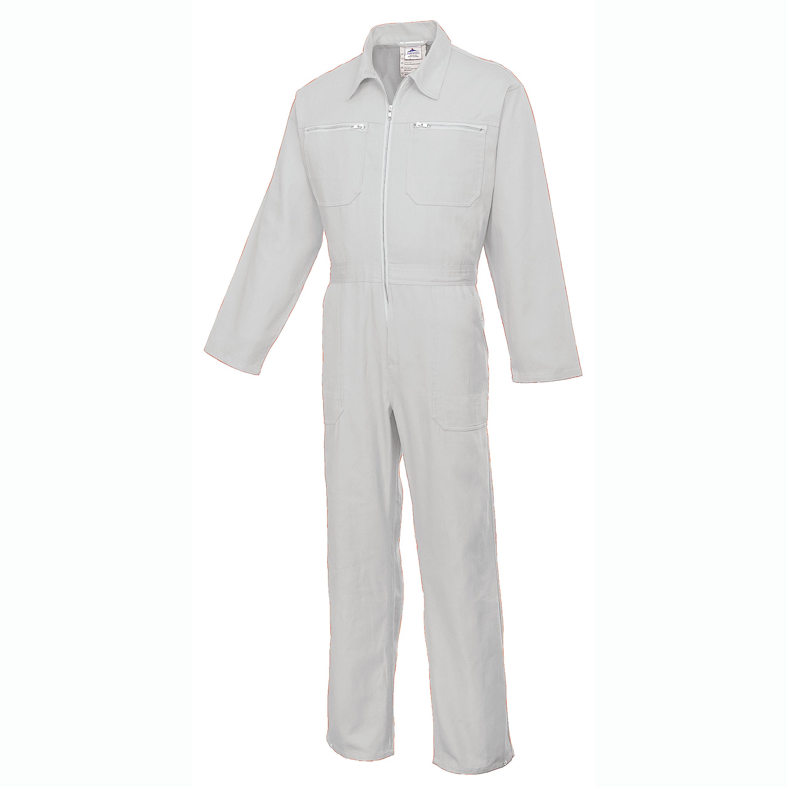 Portwest C811WHRXL Cotton Boiler suit, Regular, X-Large, White