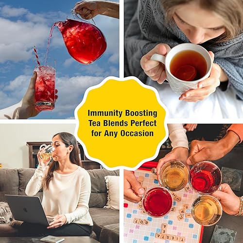 Miniatura 15 de Té de frutas, hibisco y arándanos, sin cafeína, sin OMG, mezcla de té de hierbas