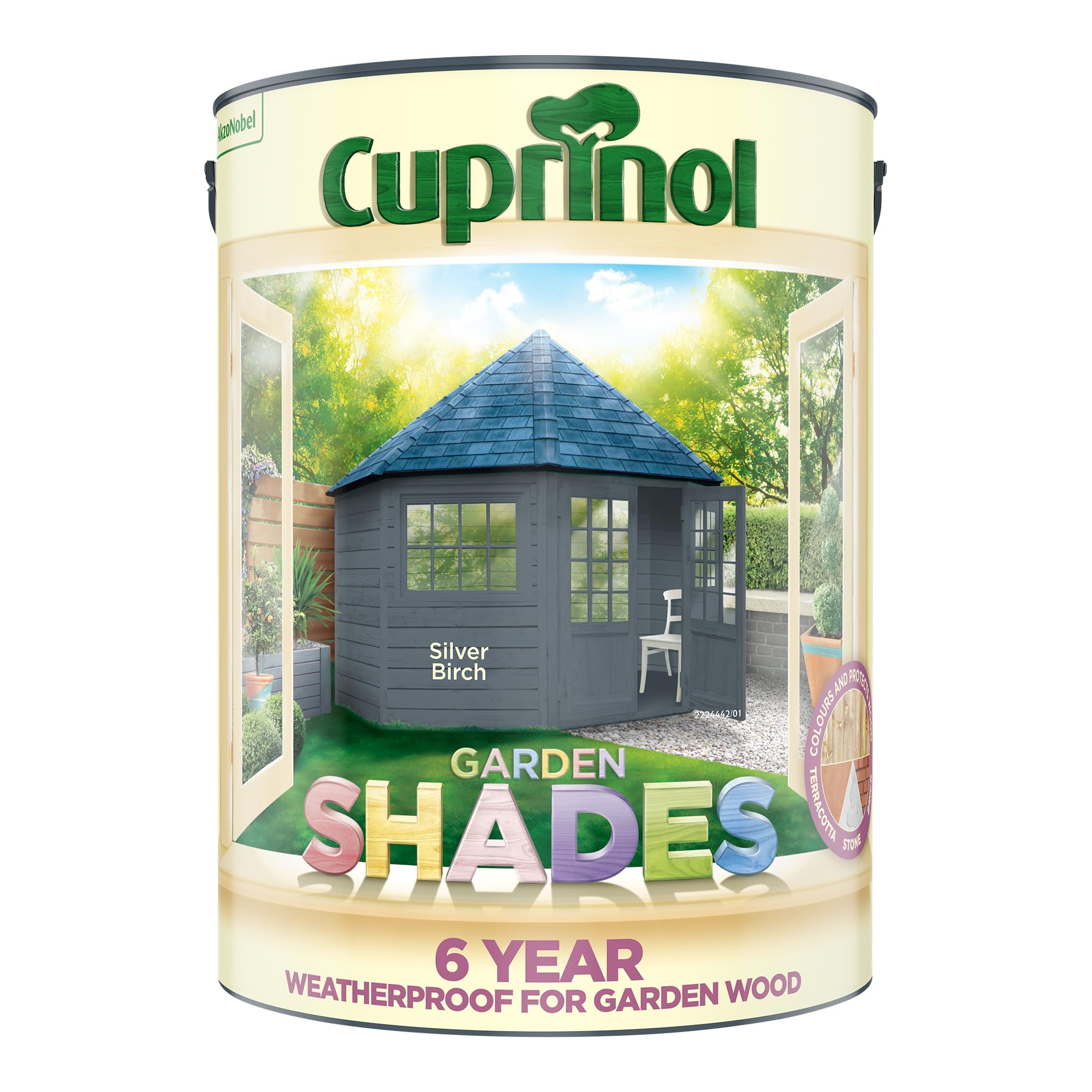 Cuprinol Garden Shades Wood Paint - Silver Birch - 5L