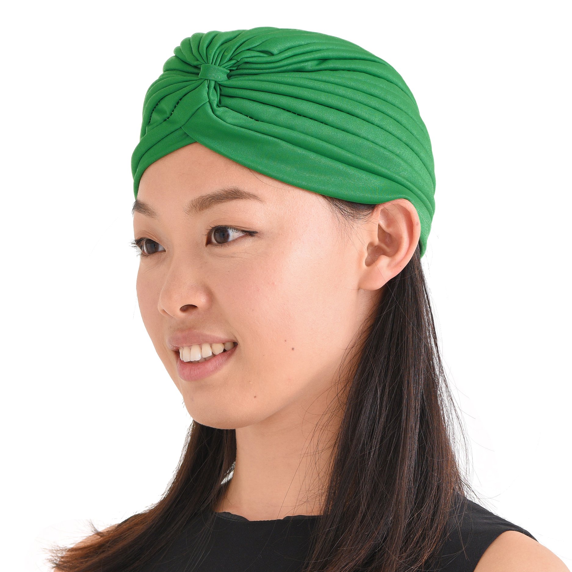 Charm Men's Green Wo Turban Hat Head Wrap - Twist Head Cover Costume Chemo Bonnet Cap