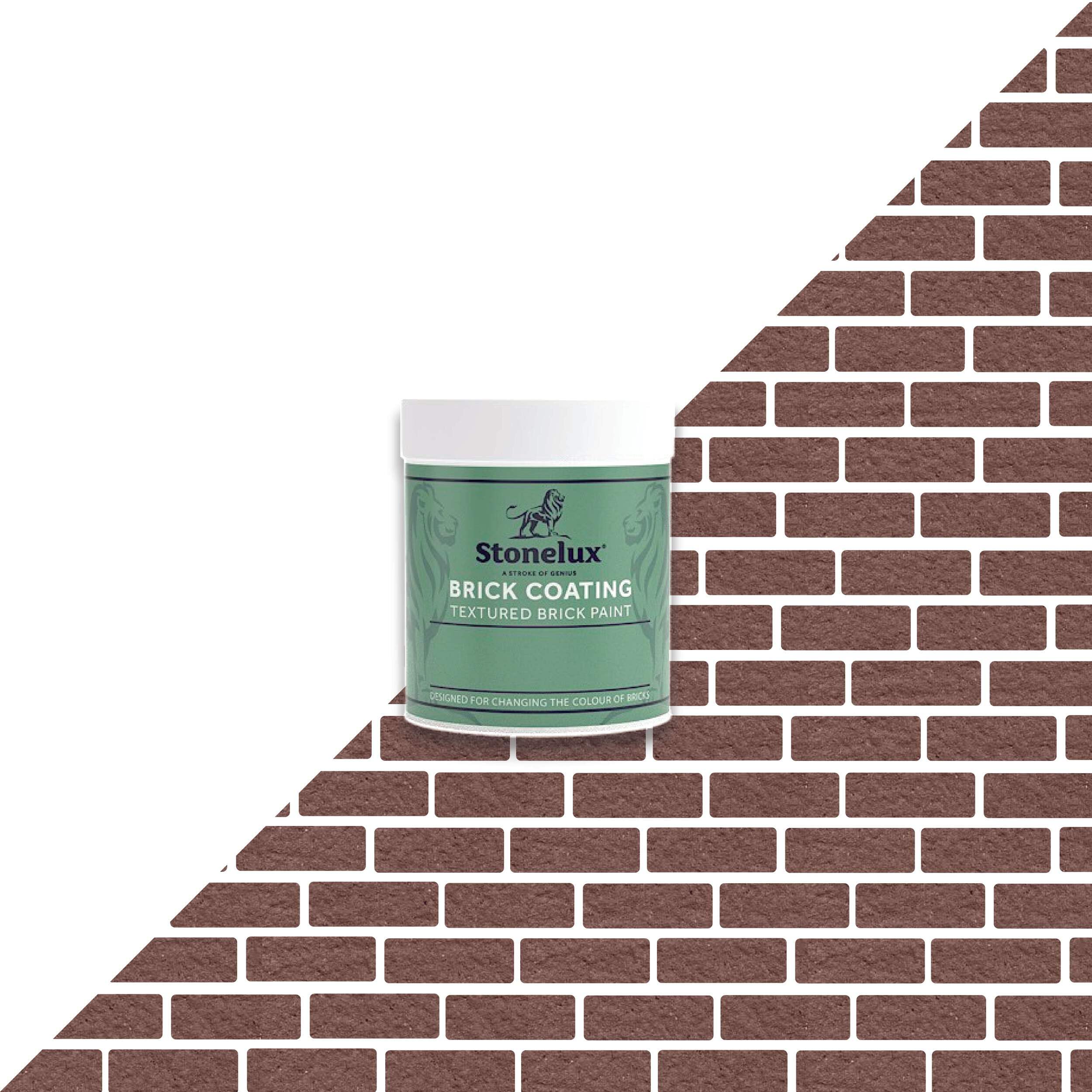 Stonelux Brown Stonelux® Brick Coating - Textured Brick Effect Paint For Changing And Restoring Brickwork 250Ml