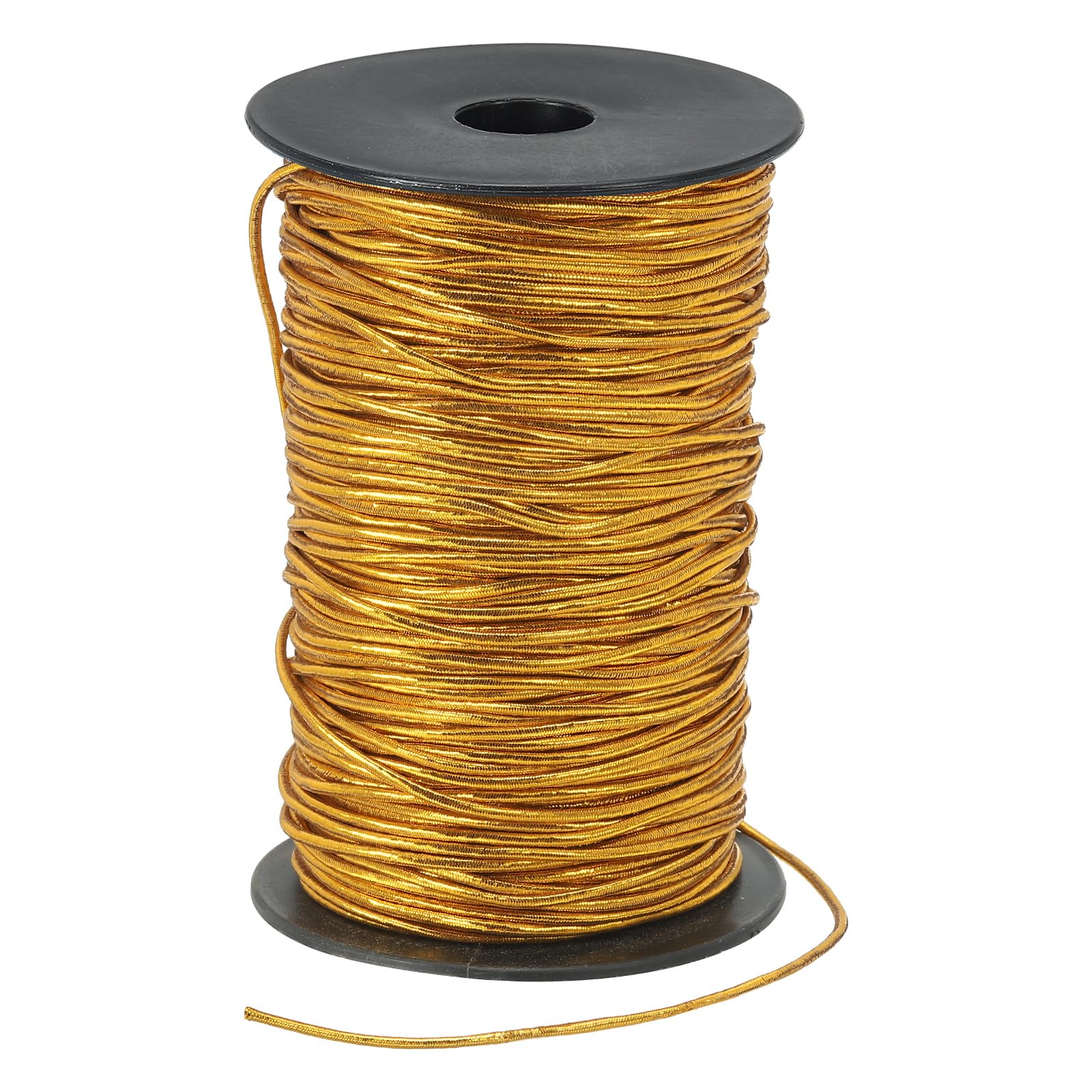 PATIKIL Stretchy String for Bracelets 109 Yards / 100m, 1.5mm Elastic Cord for Jewelry Making, Necklaces, Beading and Crafts DIY, Bright Gold