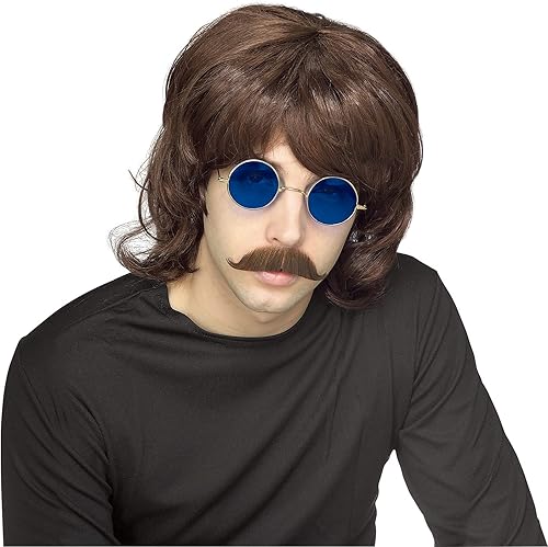 Rubies Disfraz 70 Characters 70s Shag Brown - Peluca talla única color café talla única Marrón
