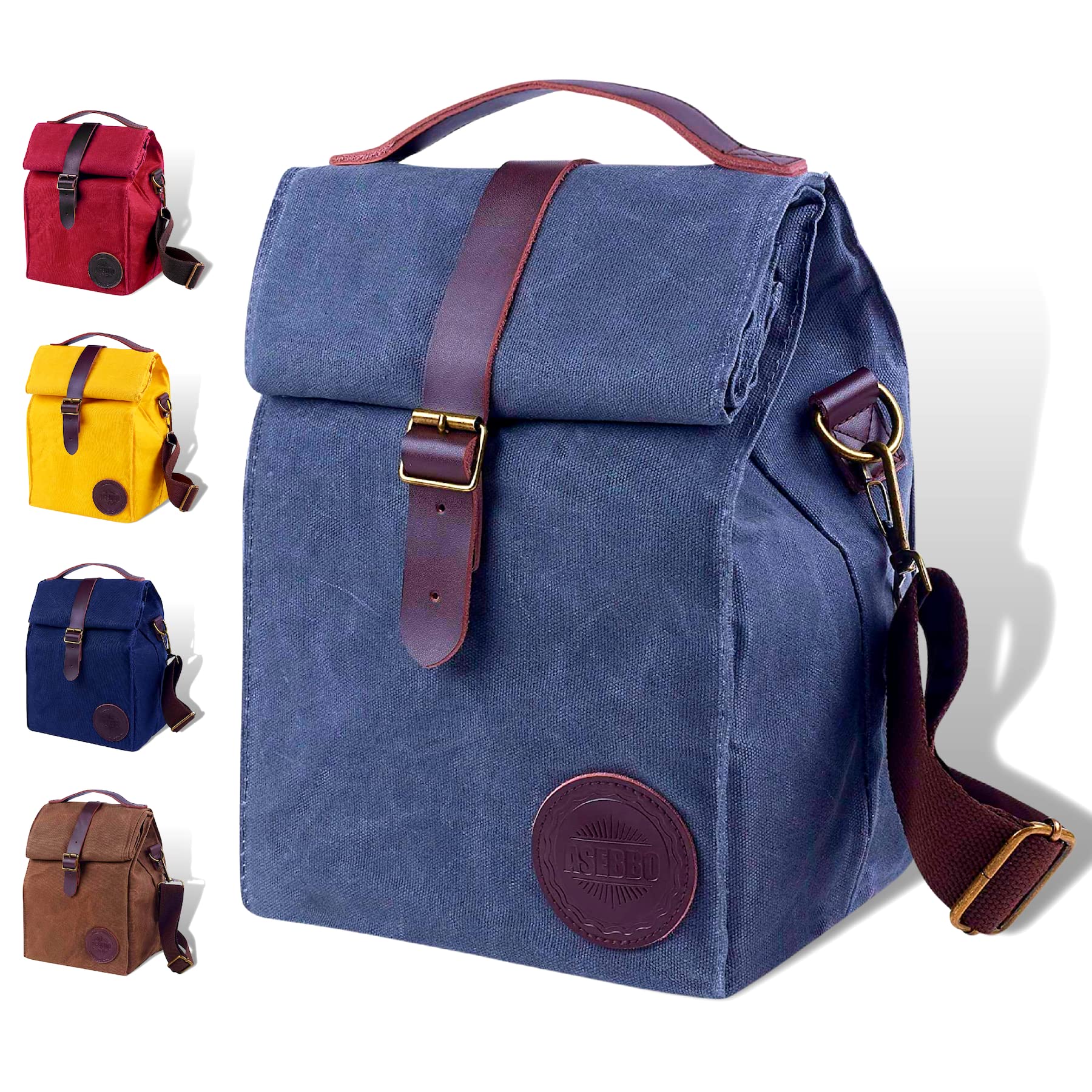 Buy ASEBBO Insulated Lunch Bag 10L Sturdy Waxed Canvas Lunch Box for