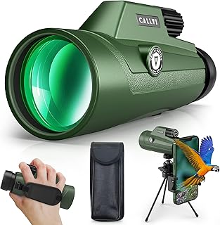 12x50 HD Monocular Telescope with Quick Phone Stand & Tripod Hand Strap BAK4 Prism & FMC Lens Portable Waterproof & Anti-Fog- Ideal for Hiking Hunting Camping Bird Watching - Best Gift for Men, HL01