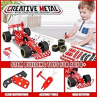 Vista 3 de Kits de modelos de metal para autos de construcción, juguetes de construcción STEM para niños de 8 a 12 años, juegos de erectores a escala 1:20