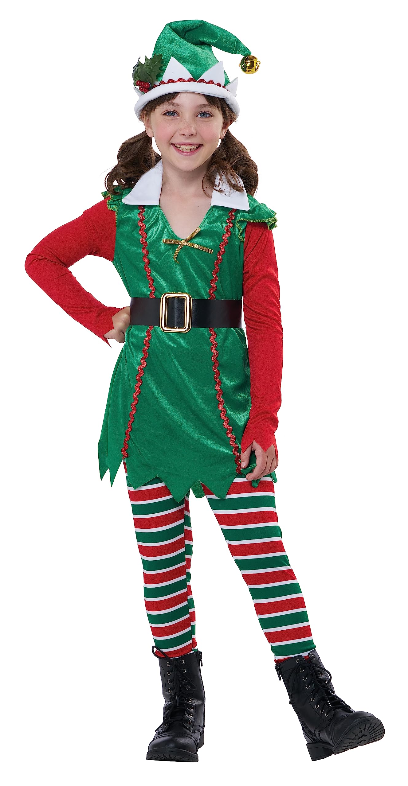 Déguisement elfe de Noël luxe fille Jadeo