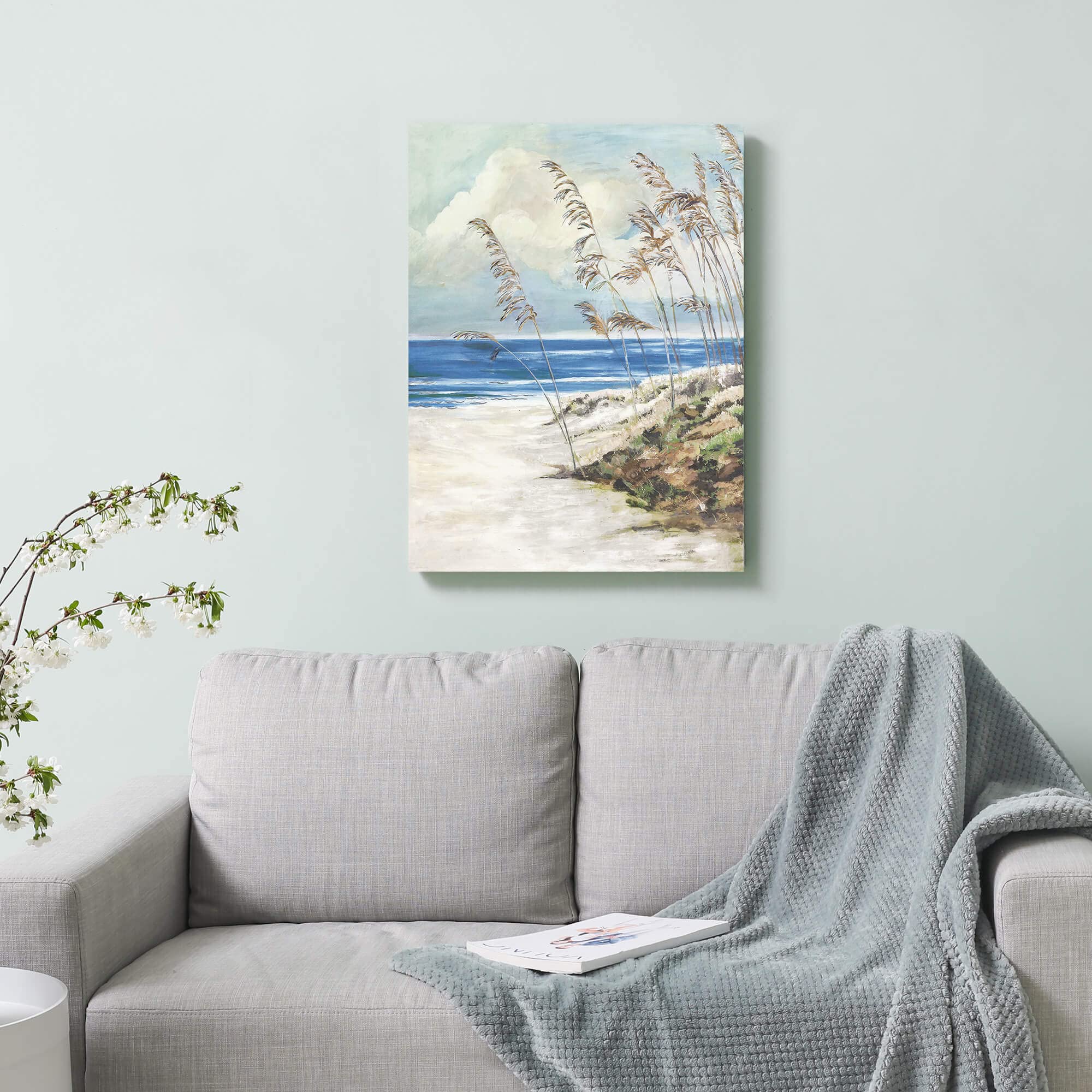 Amazon.com: Beach Coastal Abstract Wall Art: Blue Ocean