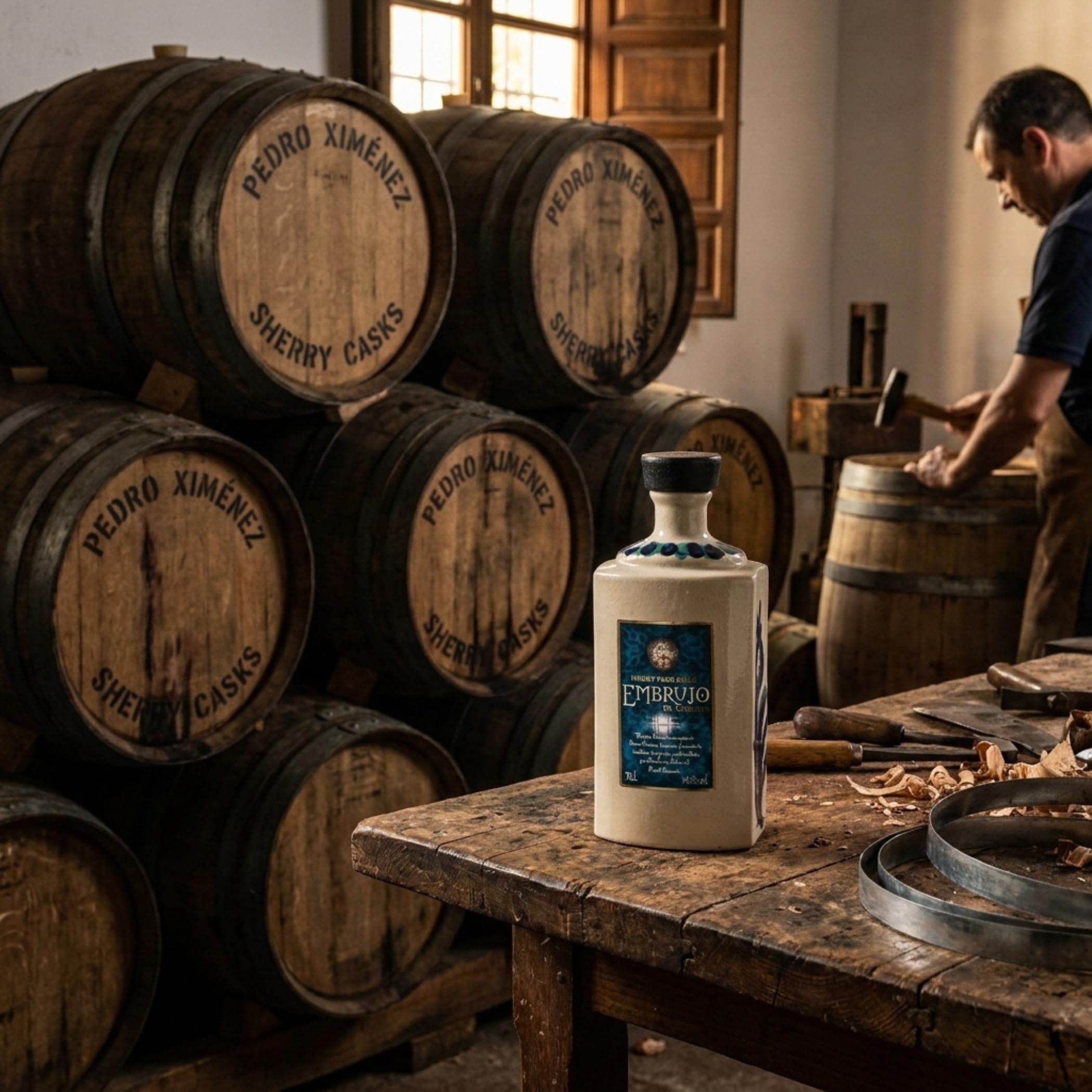 Whisky single malt 8 años Pedro Ximénez caneco cerámica para regalo