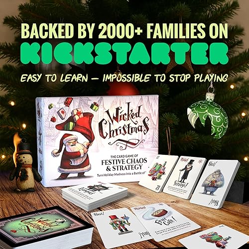 Miniatura 2 de Divertido juego de cartas de Navidad para familias y amigos  A partir de 7 años, 3 a 6 jugadores, gran regalo secreto de Papá Noel y relleno de